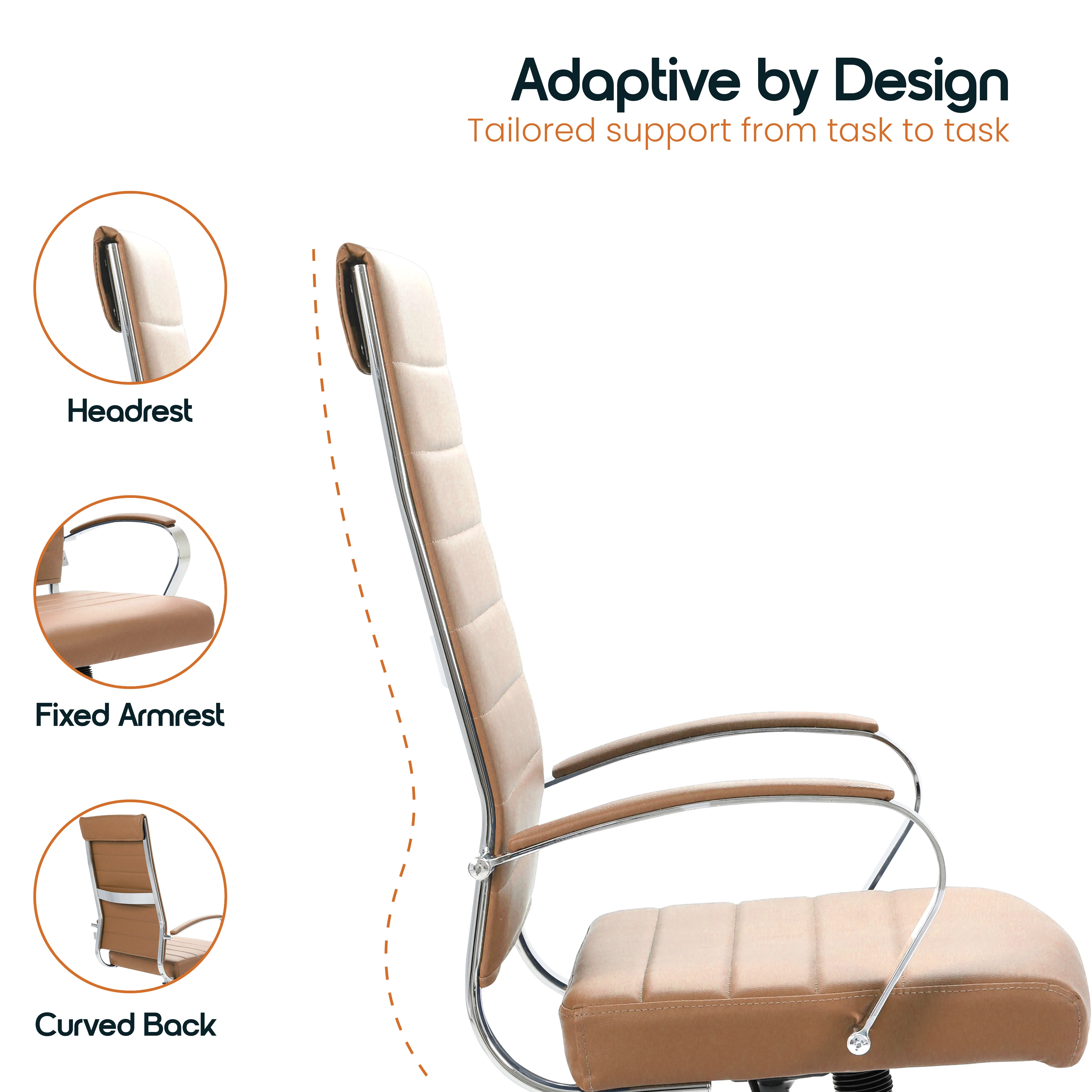 Benmar High-Back Leather Office Chair