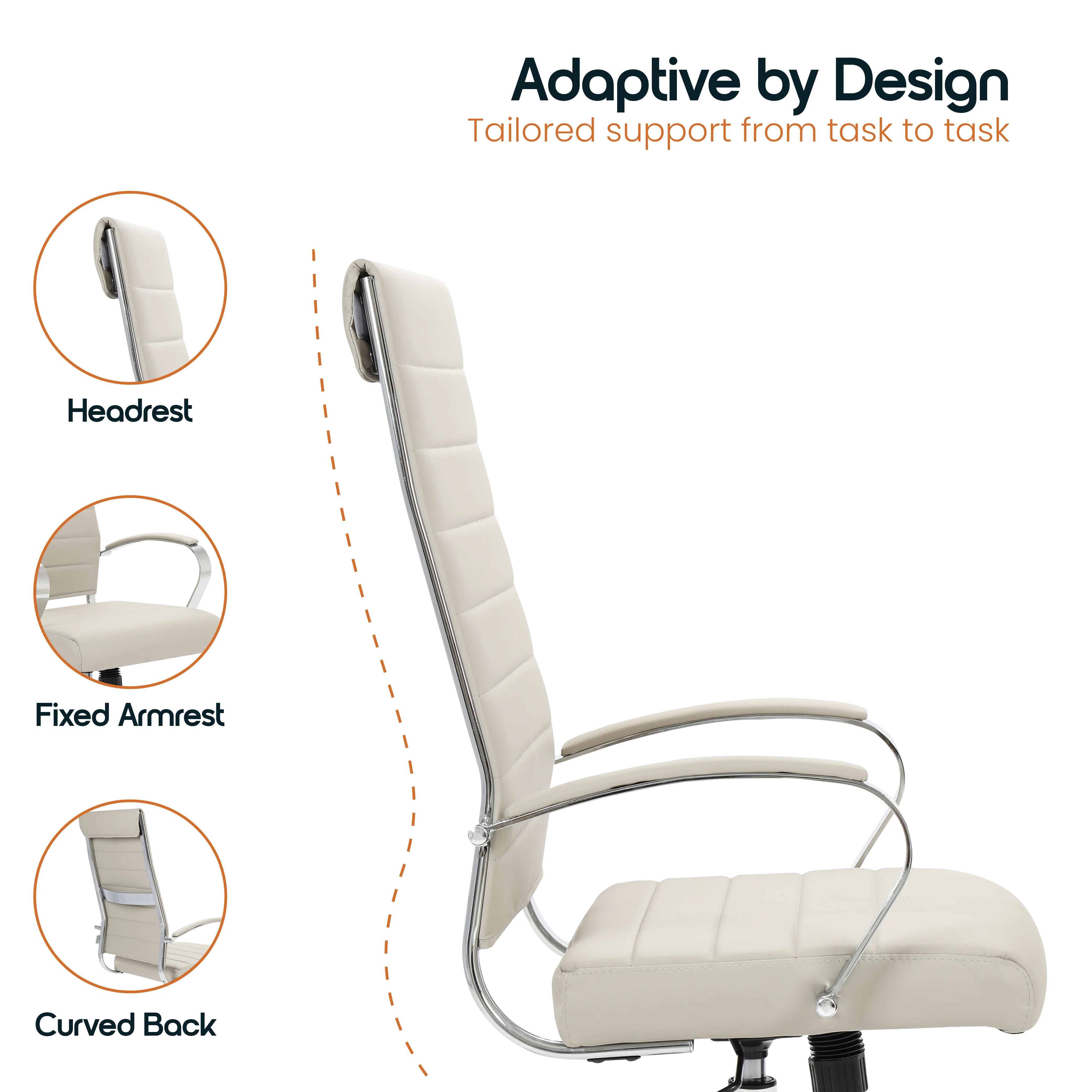 Benmar High-Back Leather Office Chair