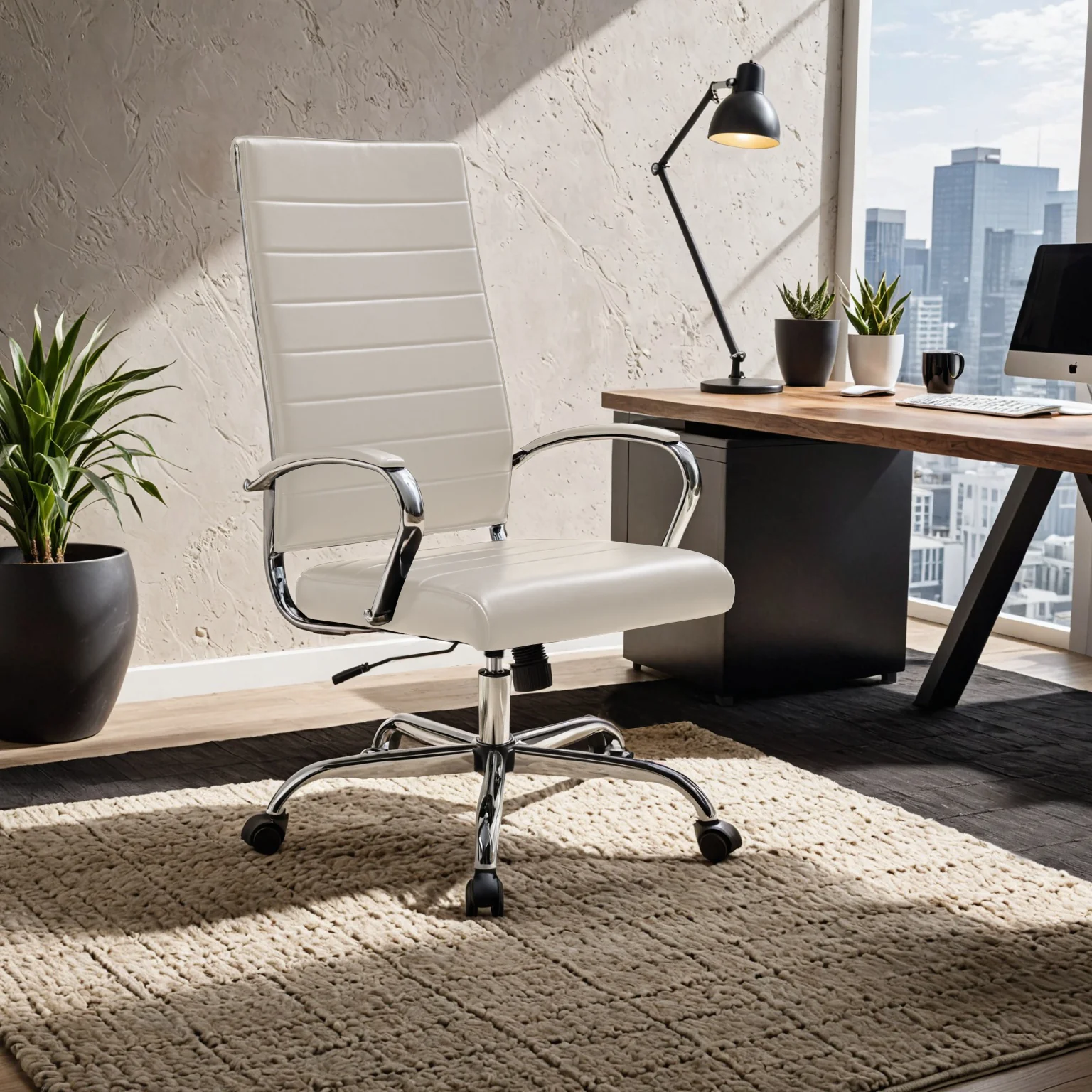 Benmar High-Back Leather Office Chair