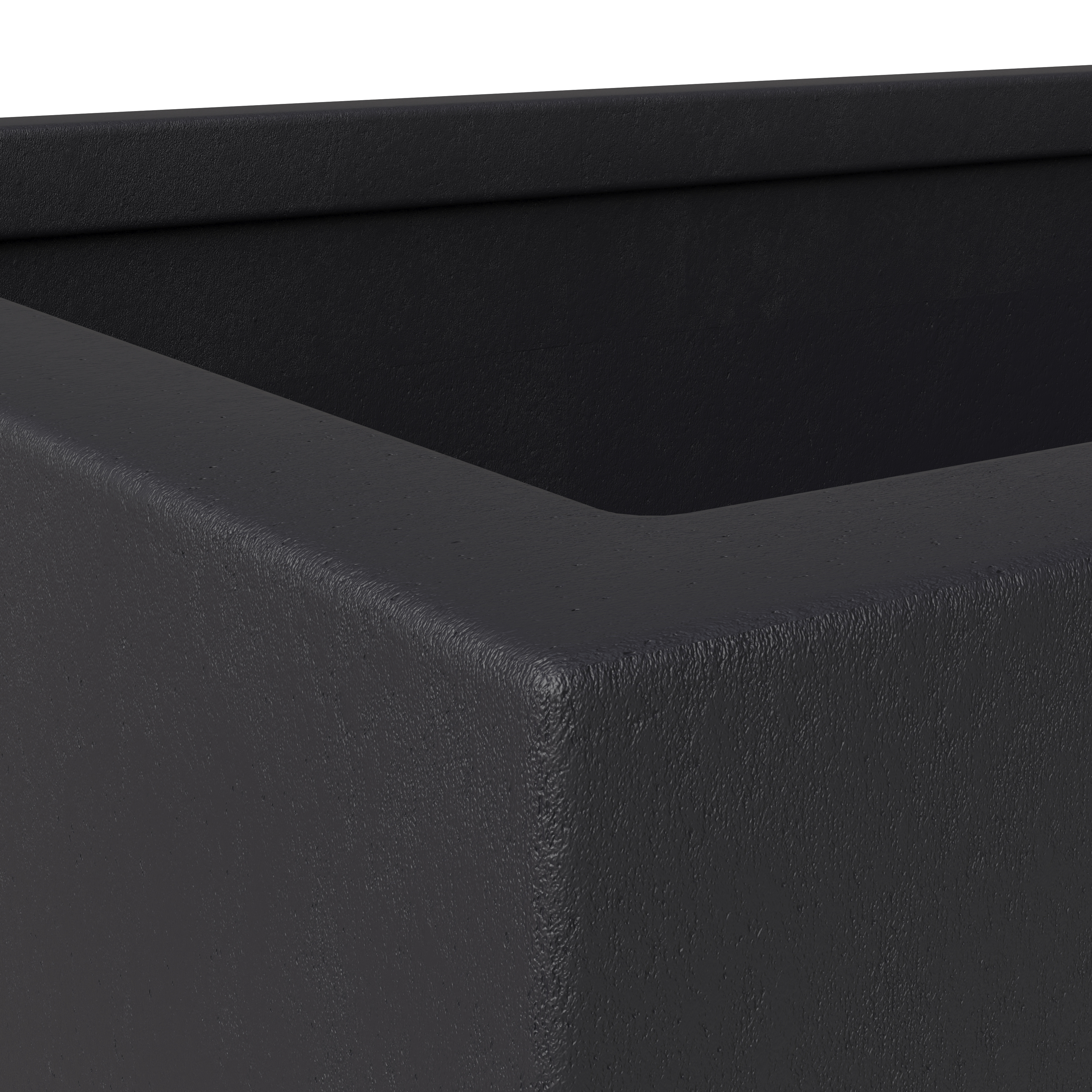 Bloom Series Poly Stone Planter 11.8" , 23.6" Long In Black