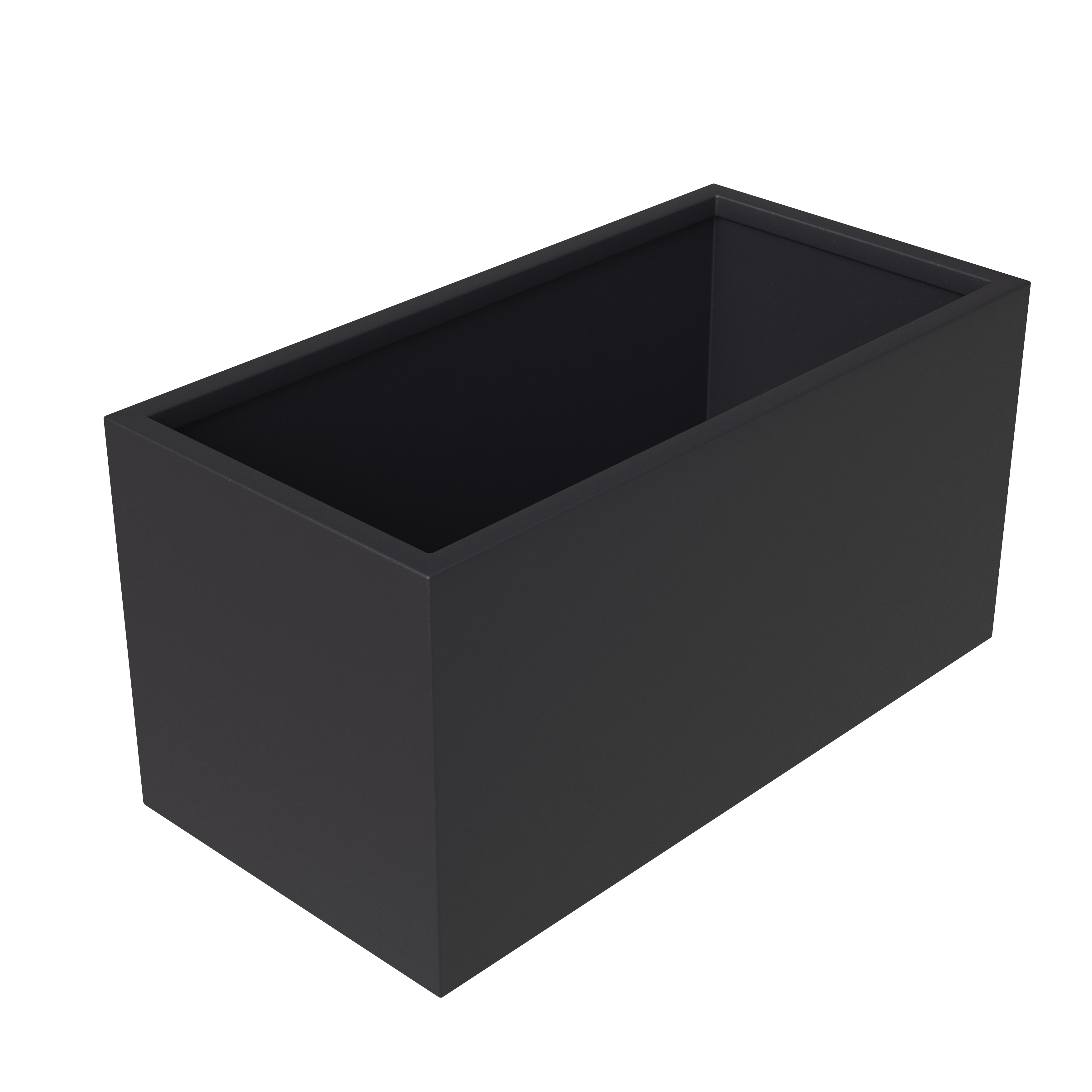 Bloom Series Poly Stone Planter 11.8" , 23.6" Long In Black