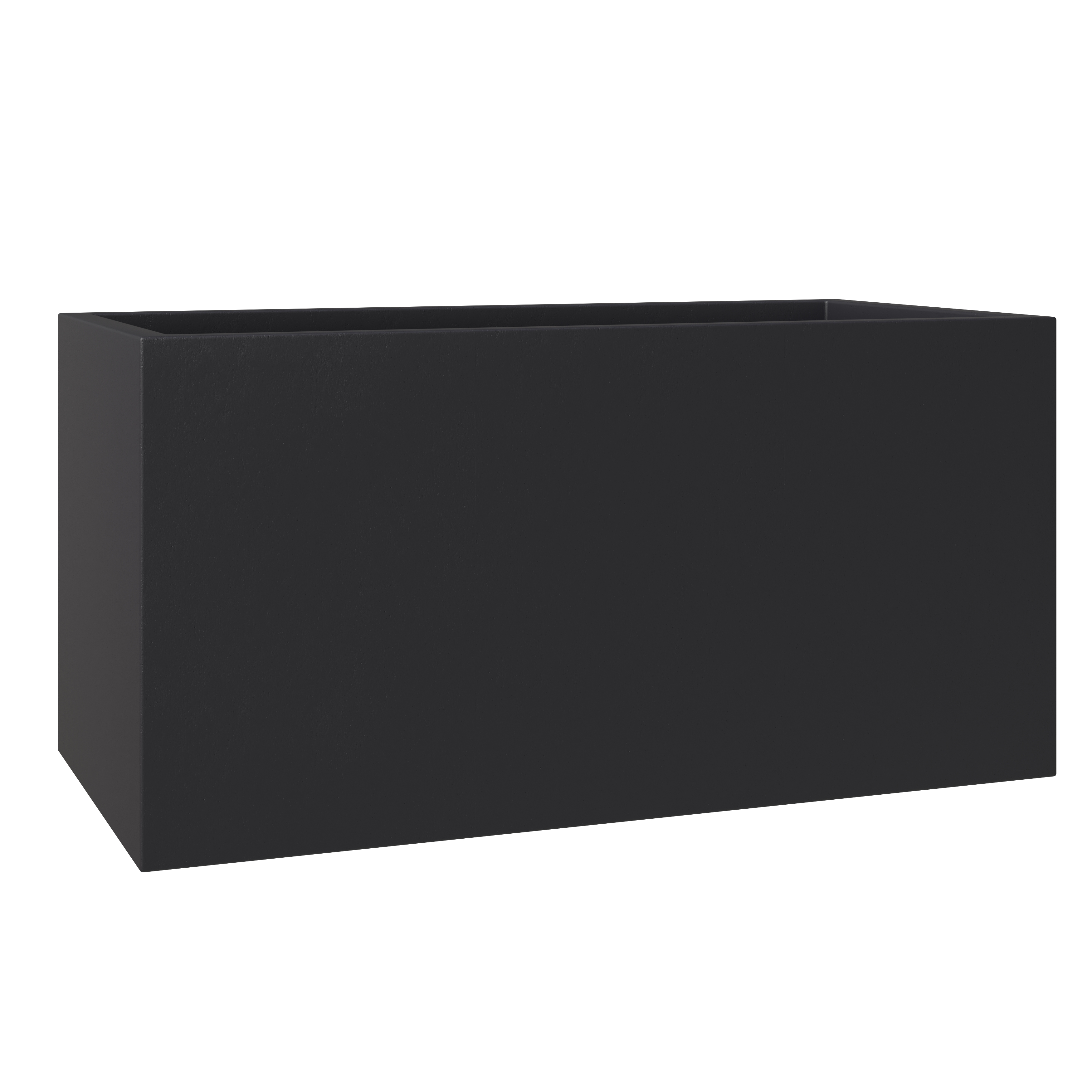 Bloom Series Poly Stone Planter 11.8" , 23.6" Long In Black