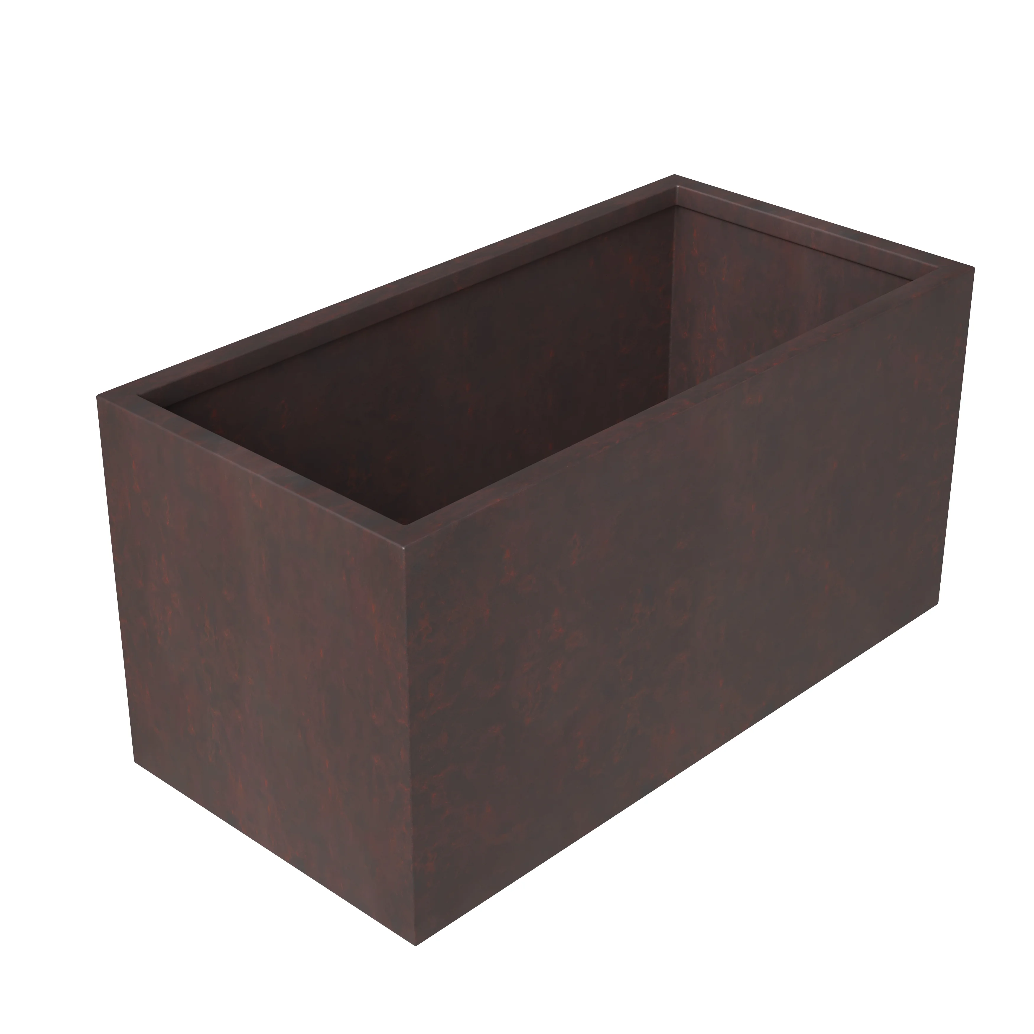 Bloom Series Poly Stone Planter 11.8" , 23.6" Long In Brown