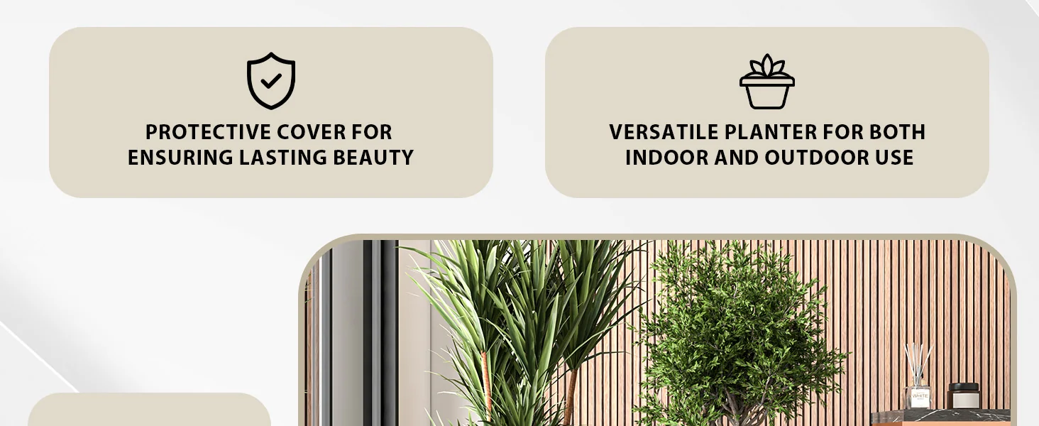 Blossom Series Poly Stone Planter in Dark Grey 14 Dia, 13.4 High