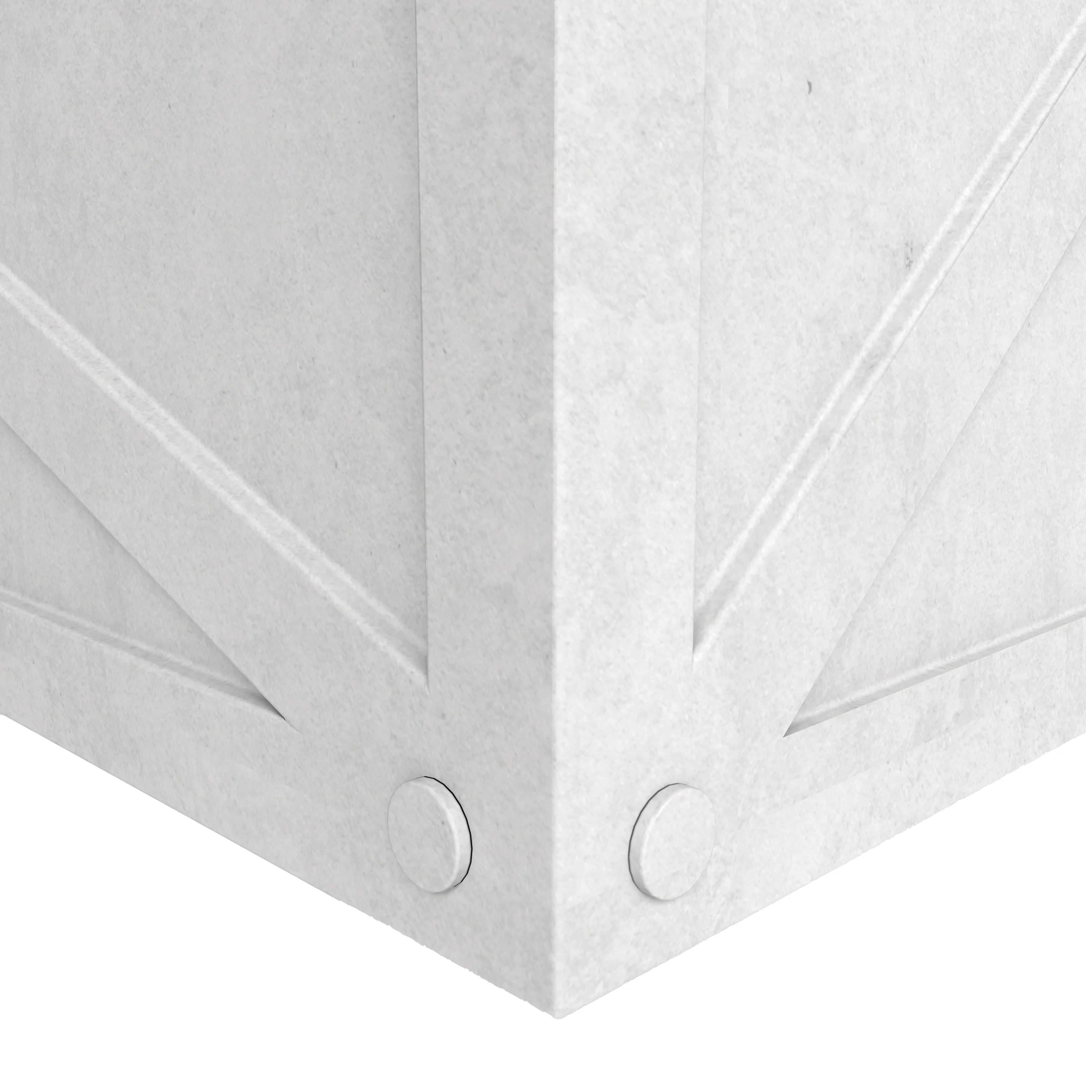 Bonsai Series Rectangle Poly Stone Planter in White 14.6 x 13 30 Long