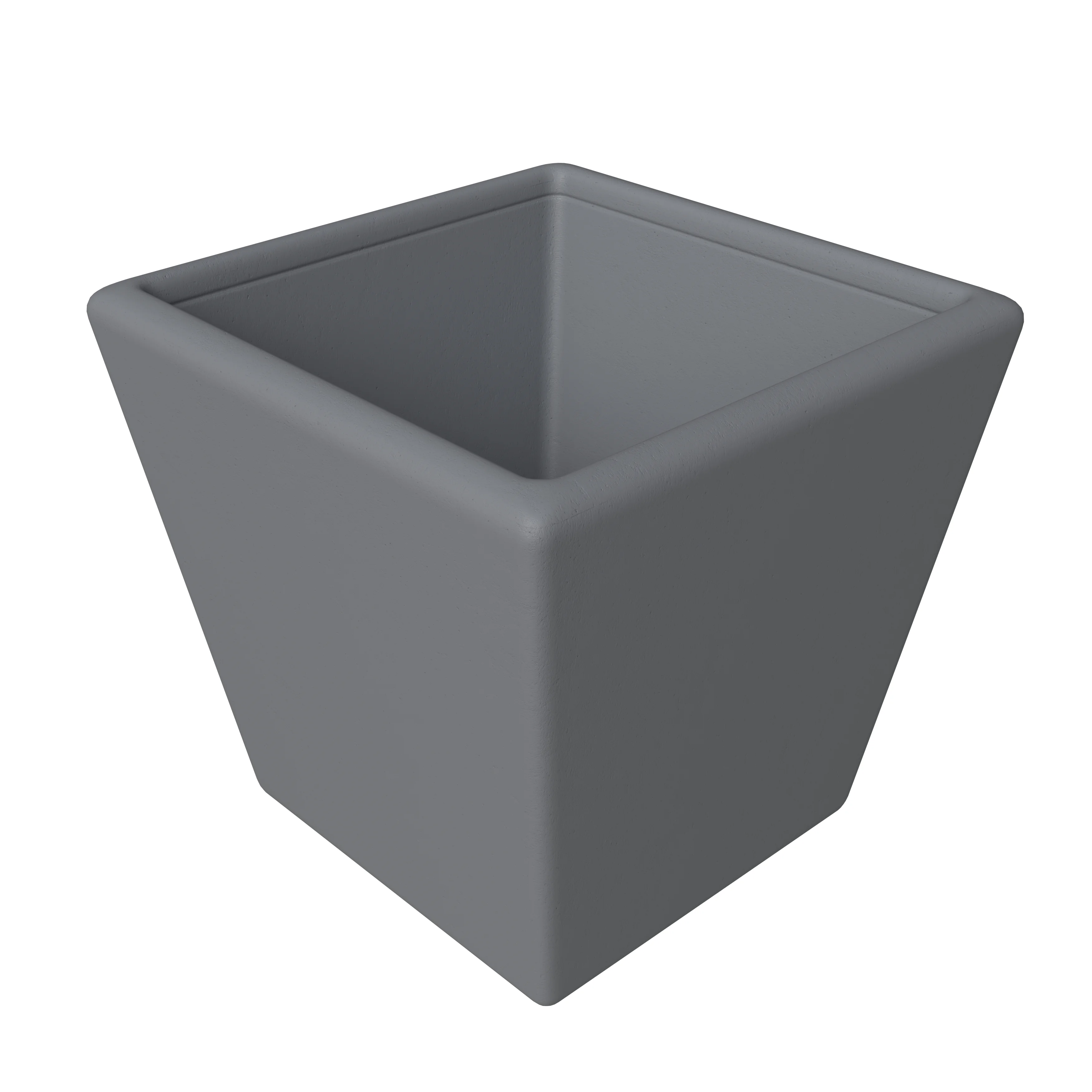Blossom Series Poly Stone Planter in Dark Grey 19.7 Dia, 19 High