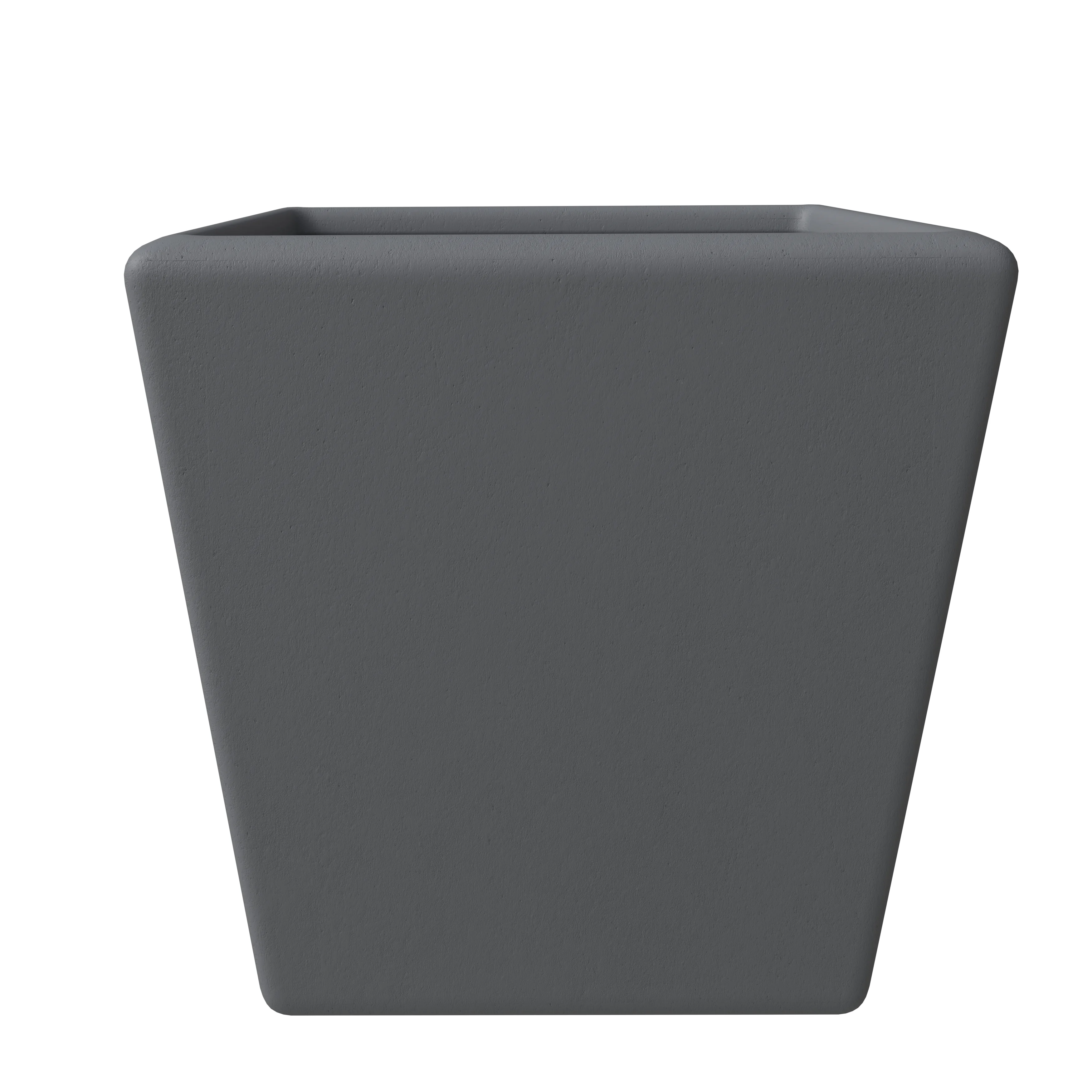 Blossom Series Poly Stone Planter in Dark Grey 19.7 Dia, 19 High
