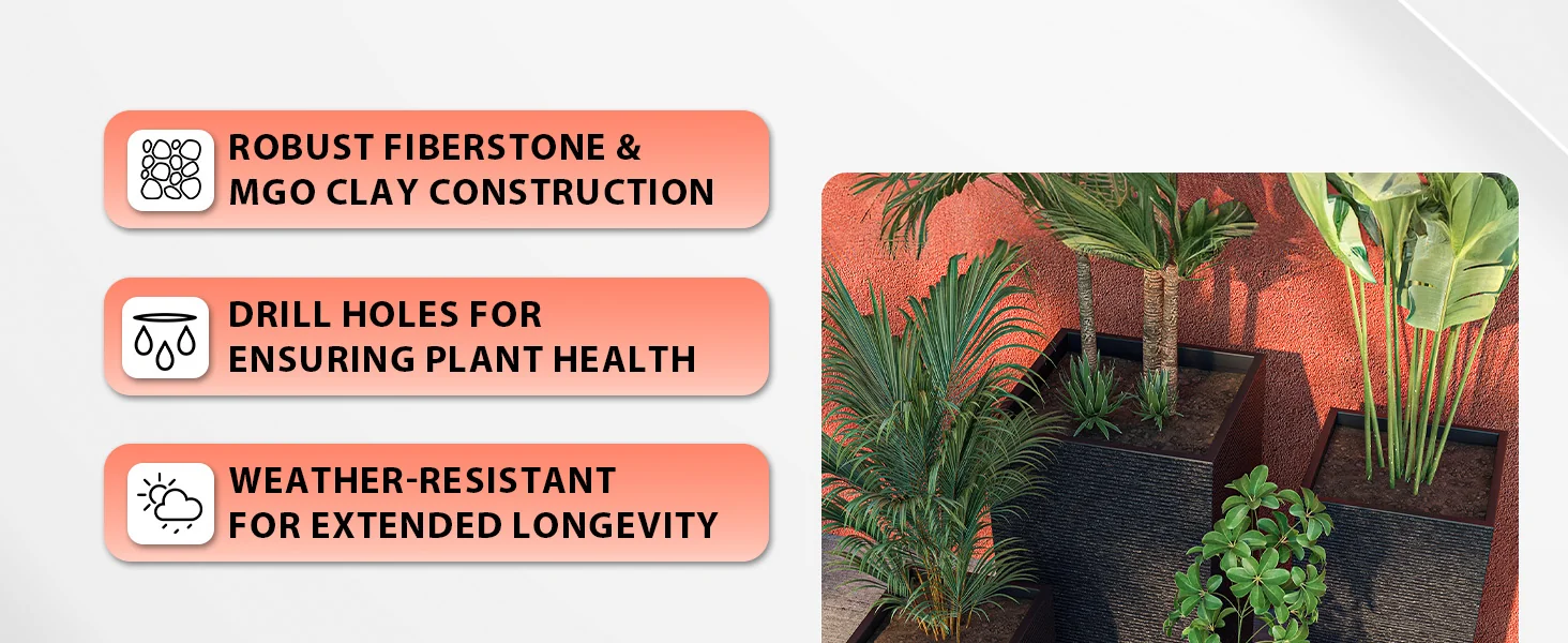 Basalt Planter Set Black