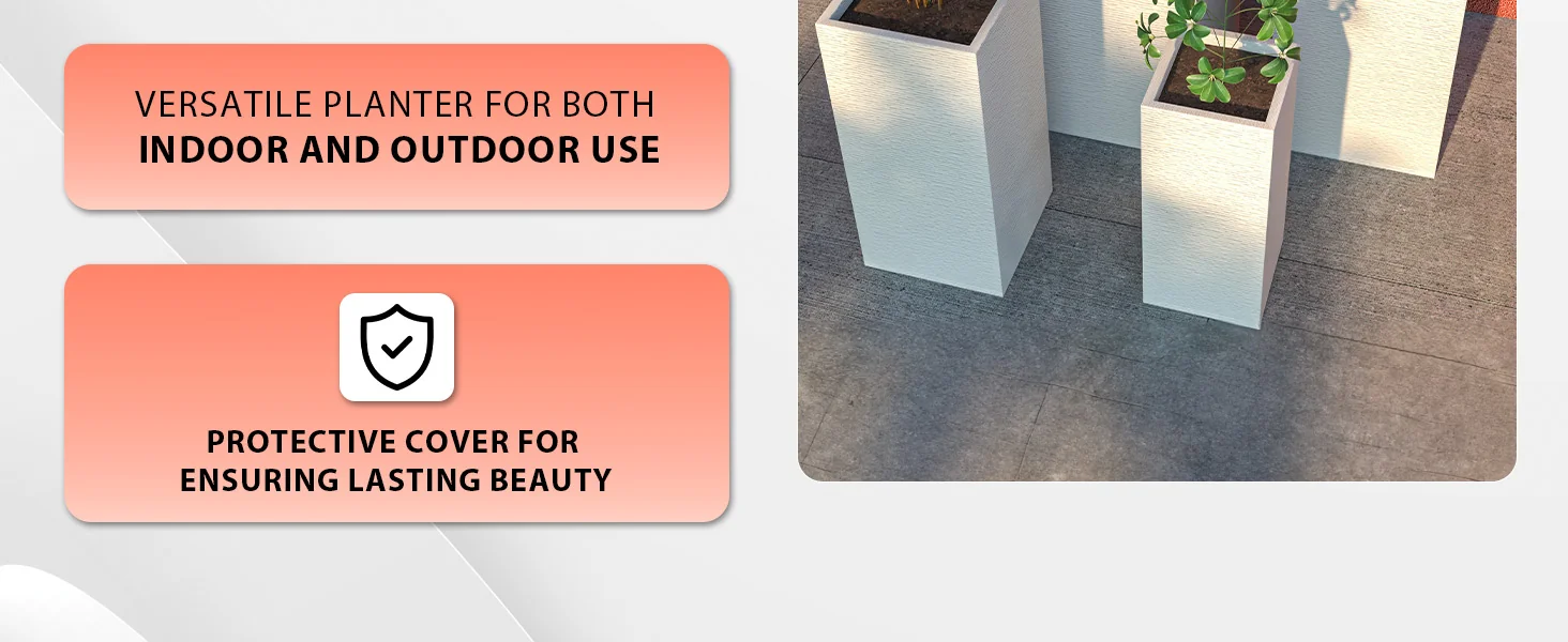 Basalt Planter Set White