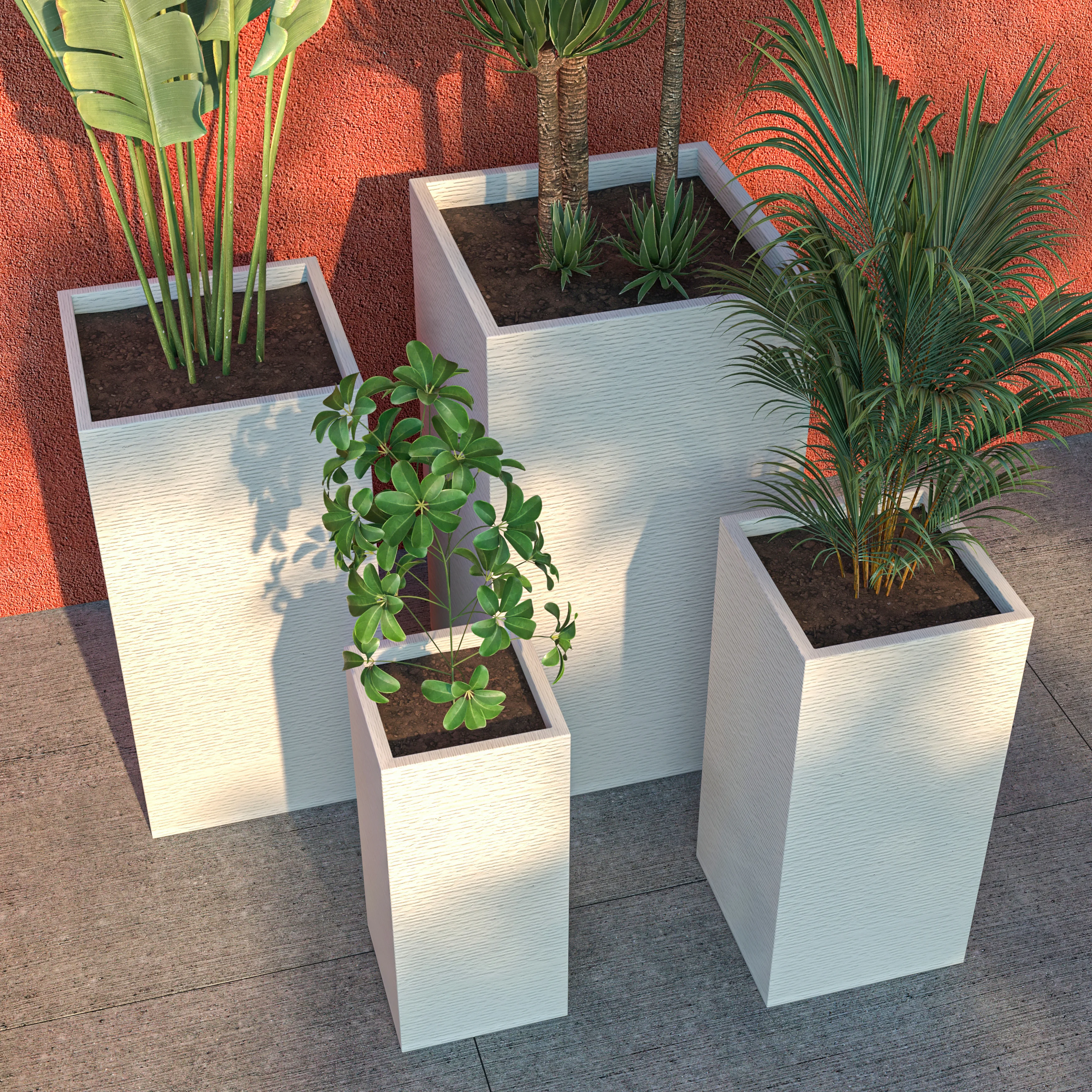 Basalt Planter Set White