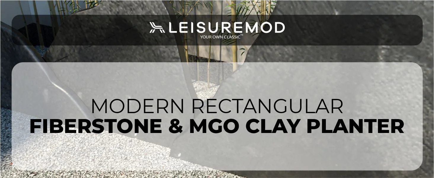 Bloom Series Poly Stone Planter 9" , 19.7" Long In Aged Concrete