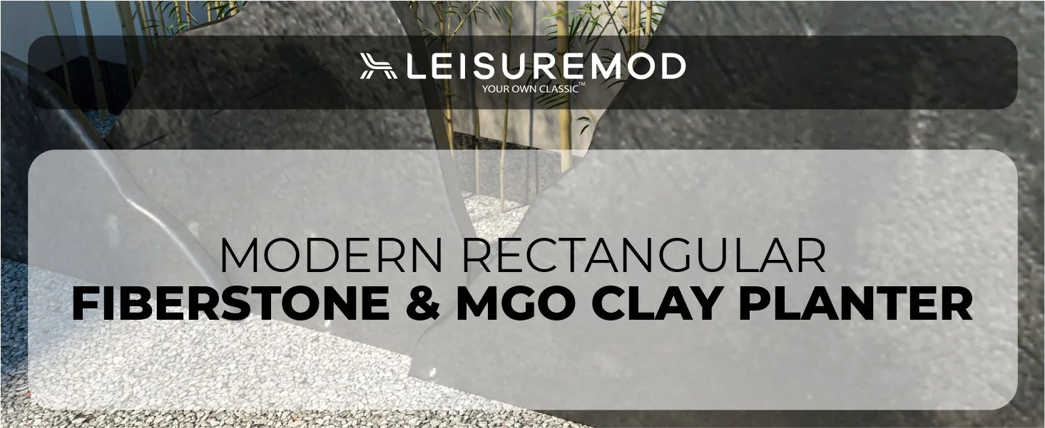 Bloom Series Poly Stone Planter 9" , 19.7" Long In Brown