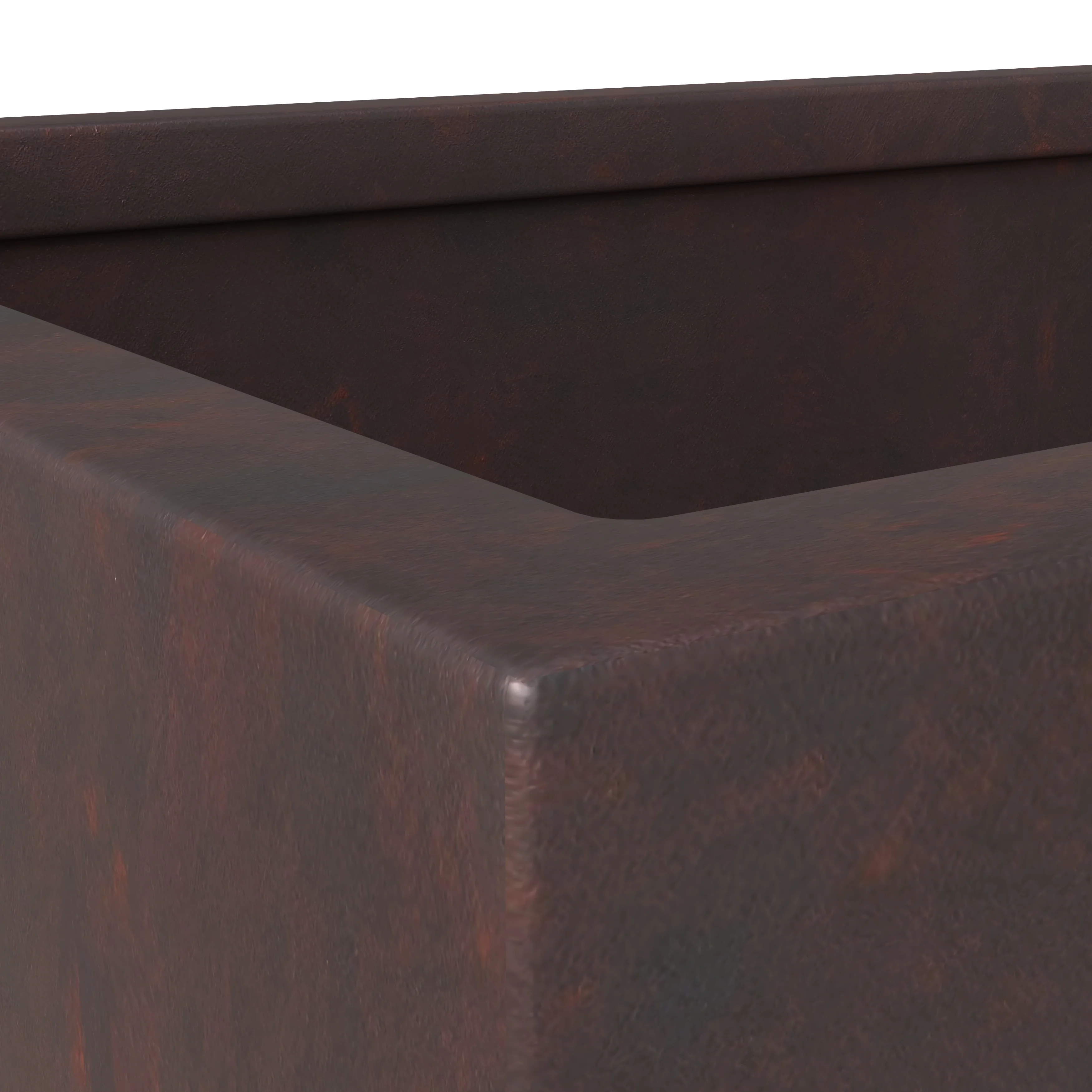 Bloom Series Poly Stone Planter 9" , 19.7" Long In Brown