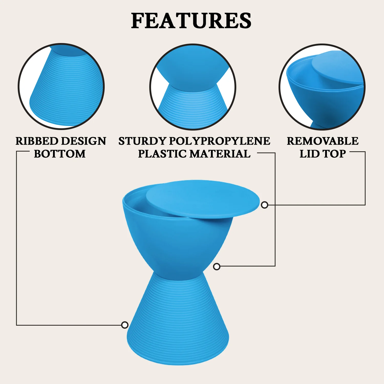 Modern Round  Boyd Side Table