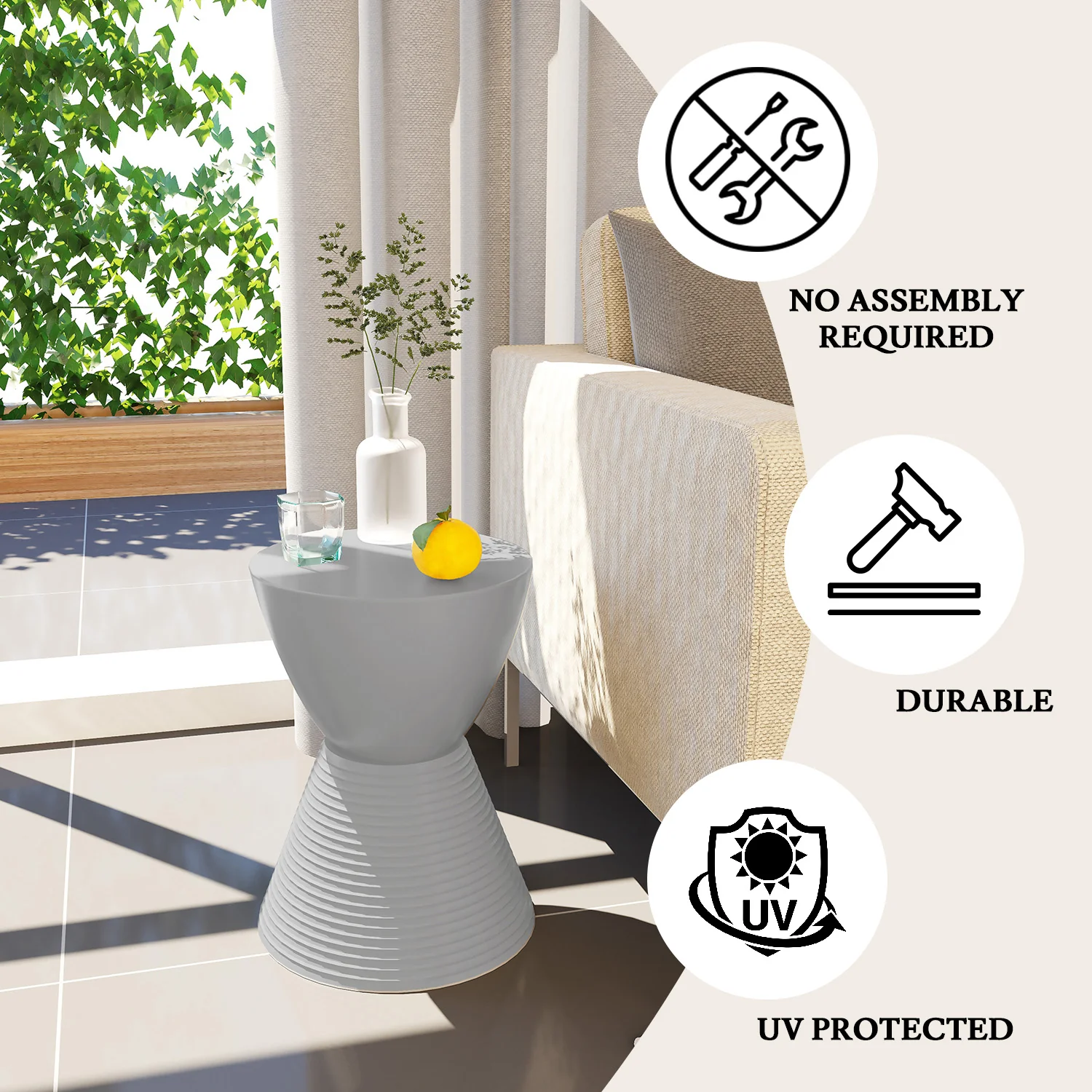 Modern Round  Boyd Side Table