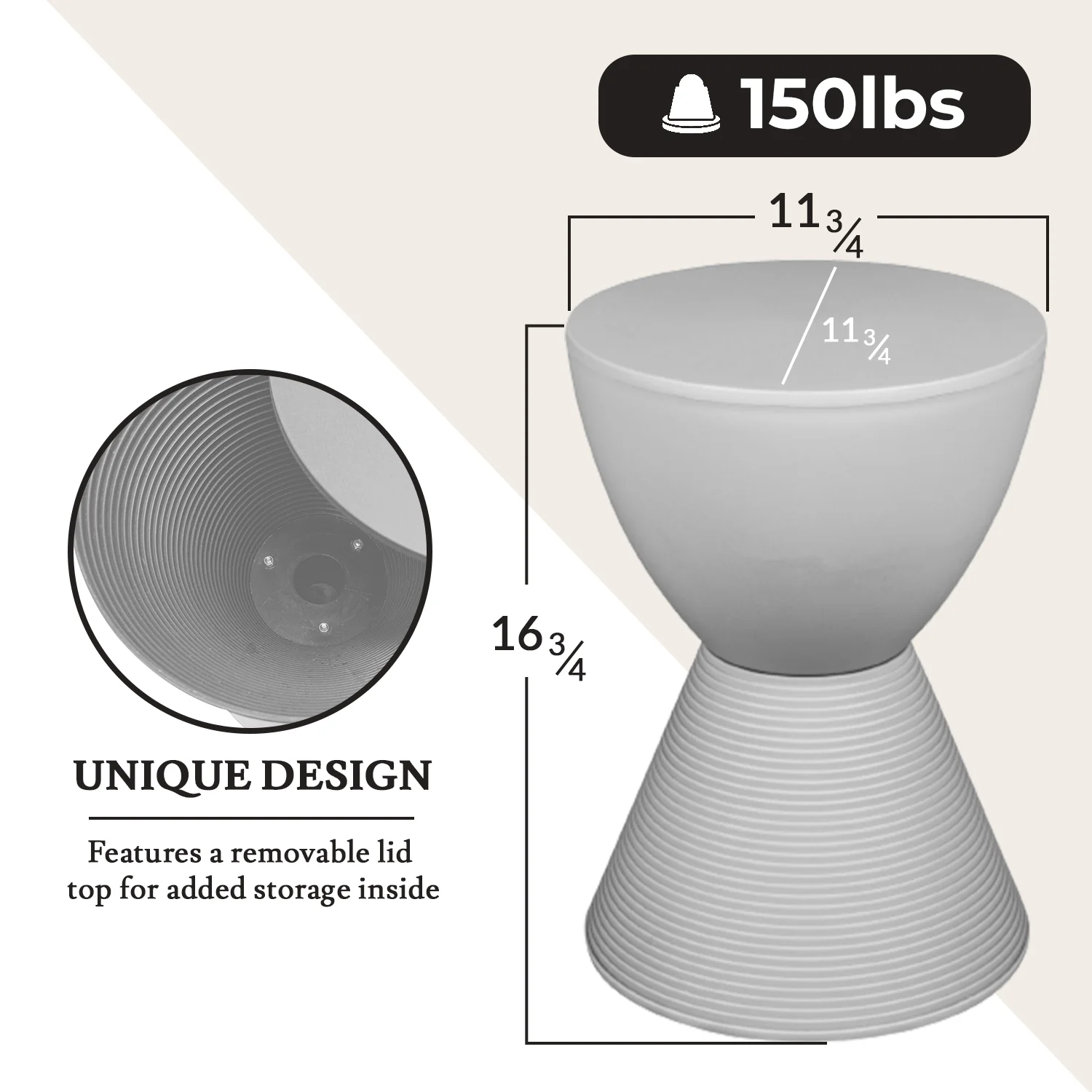 Modern Round  Boyd Side Table