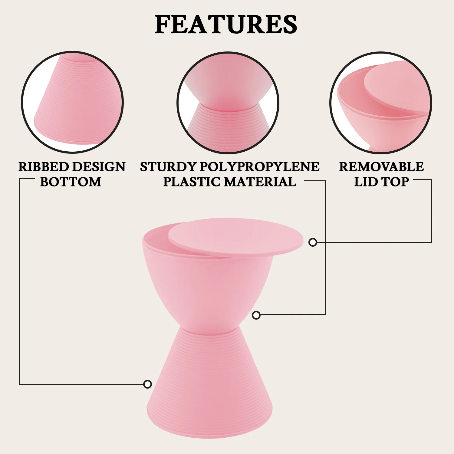 Modern Round  Boyd Side Table