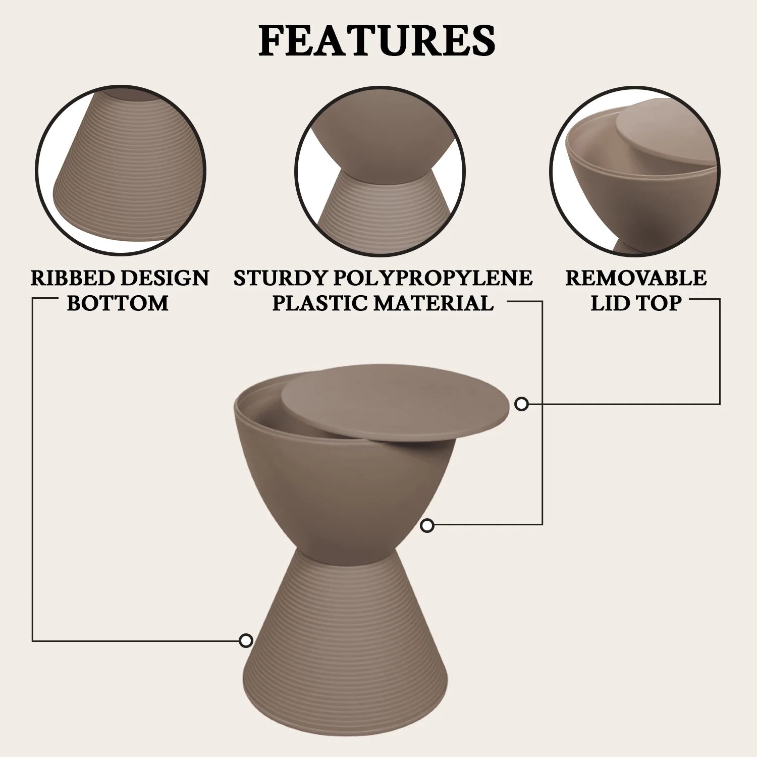 Modern Round  Boyd Side Table