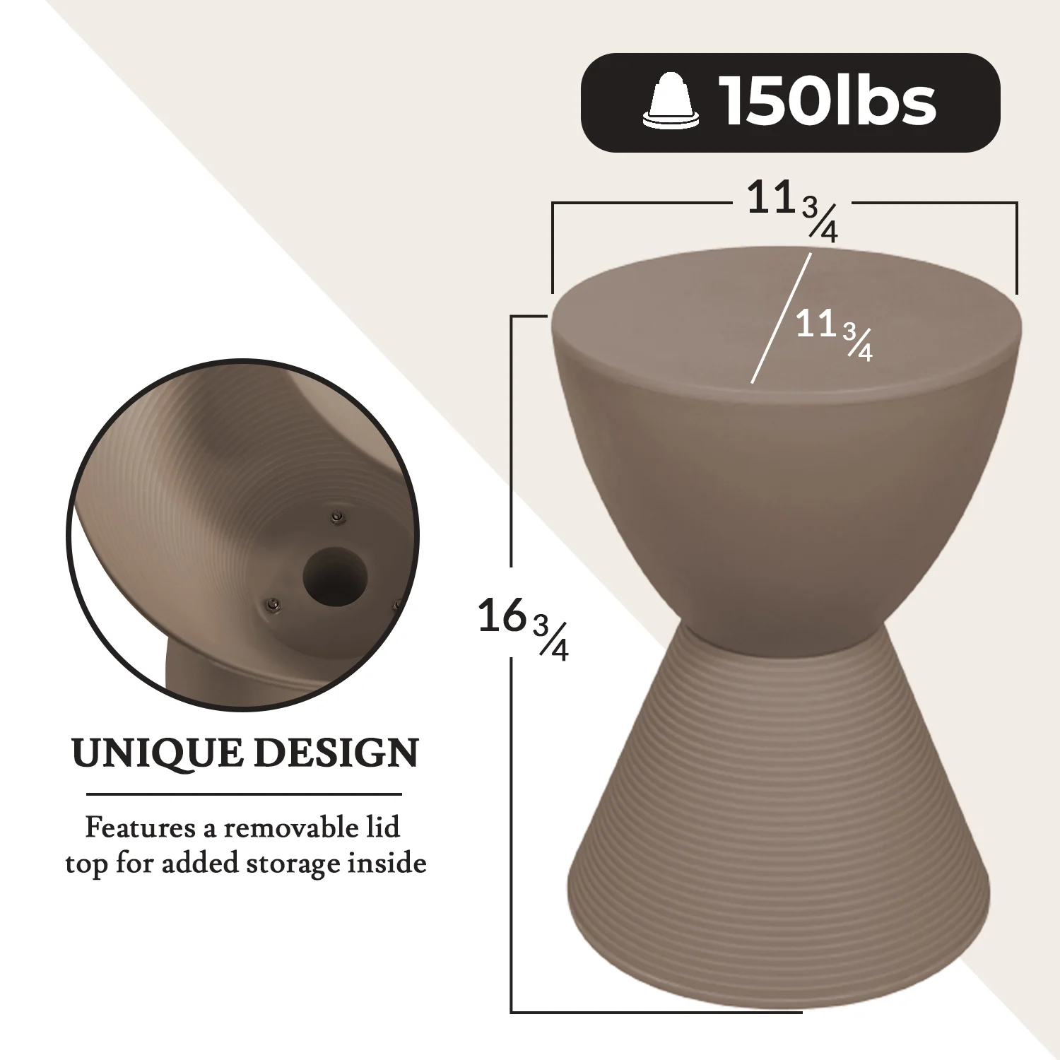 Modern Round  Boyd Side Table