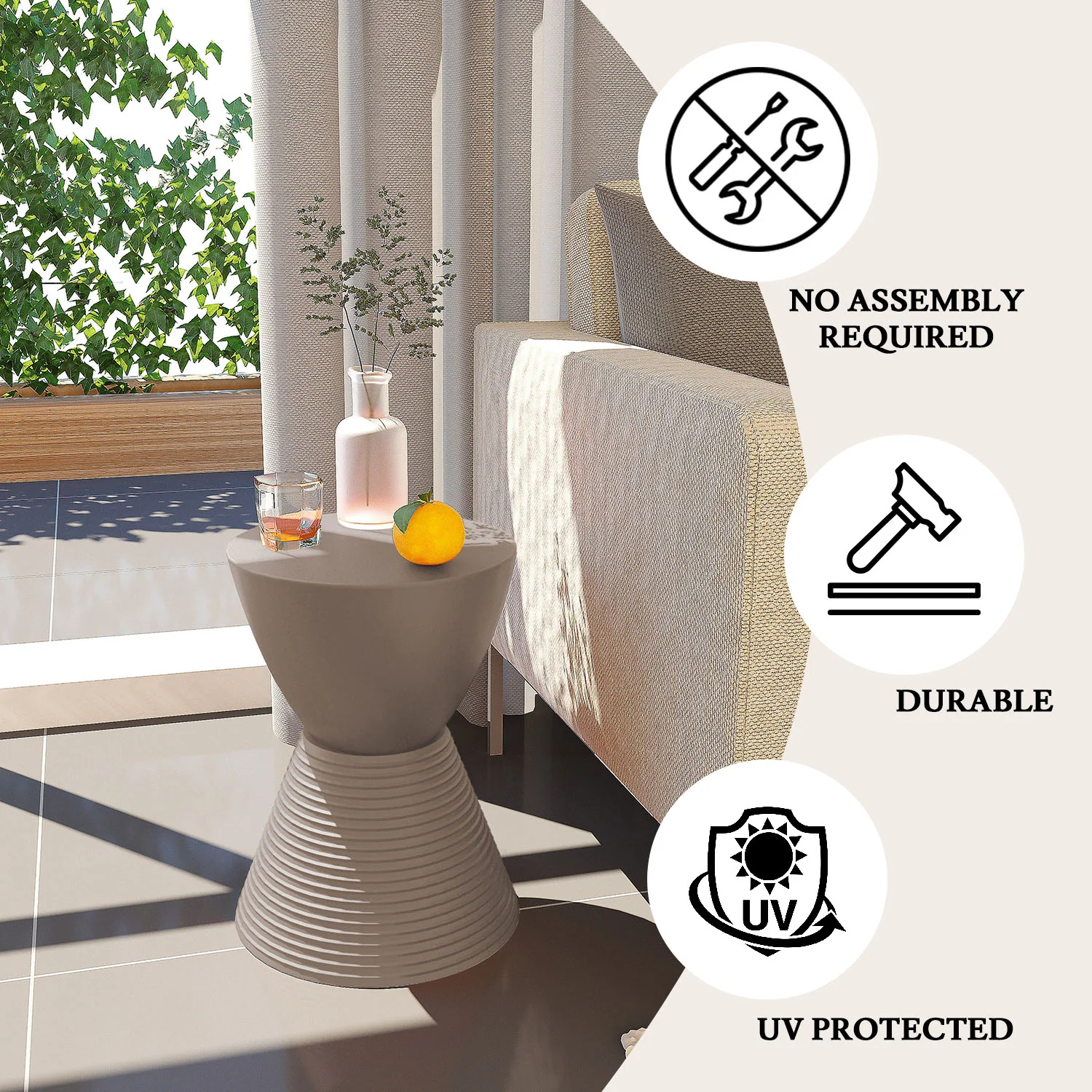 Modern Round  Boyd Side Table