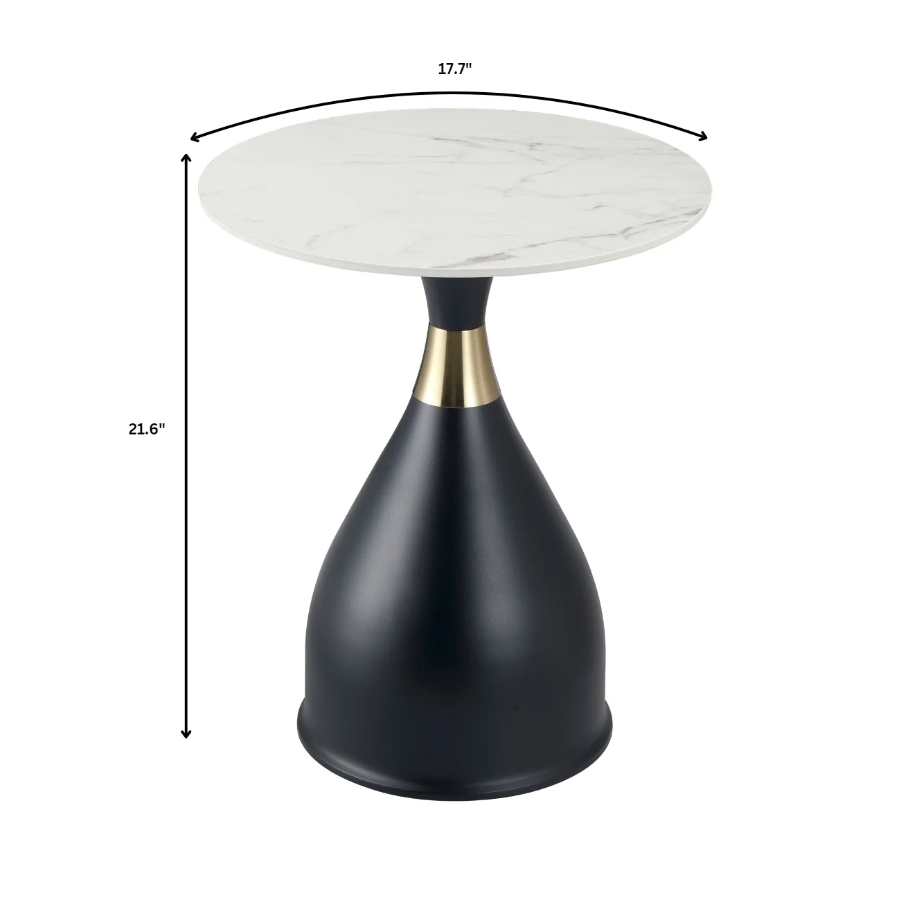 Bento Collection Modern End Table In Black
