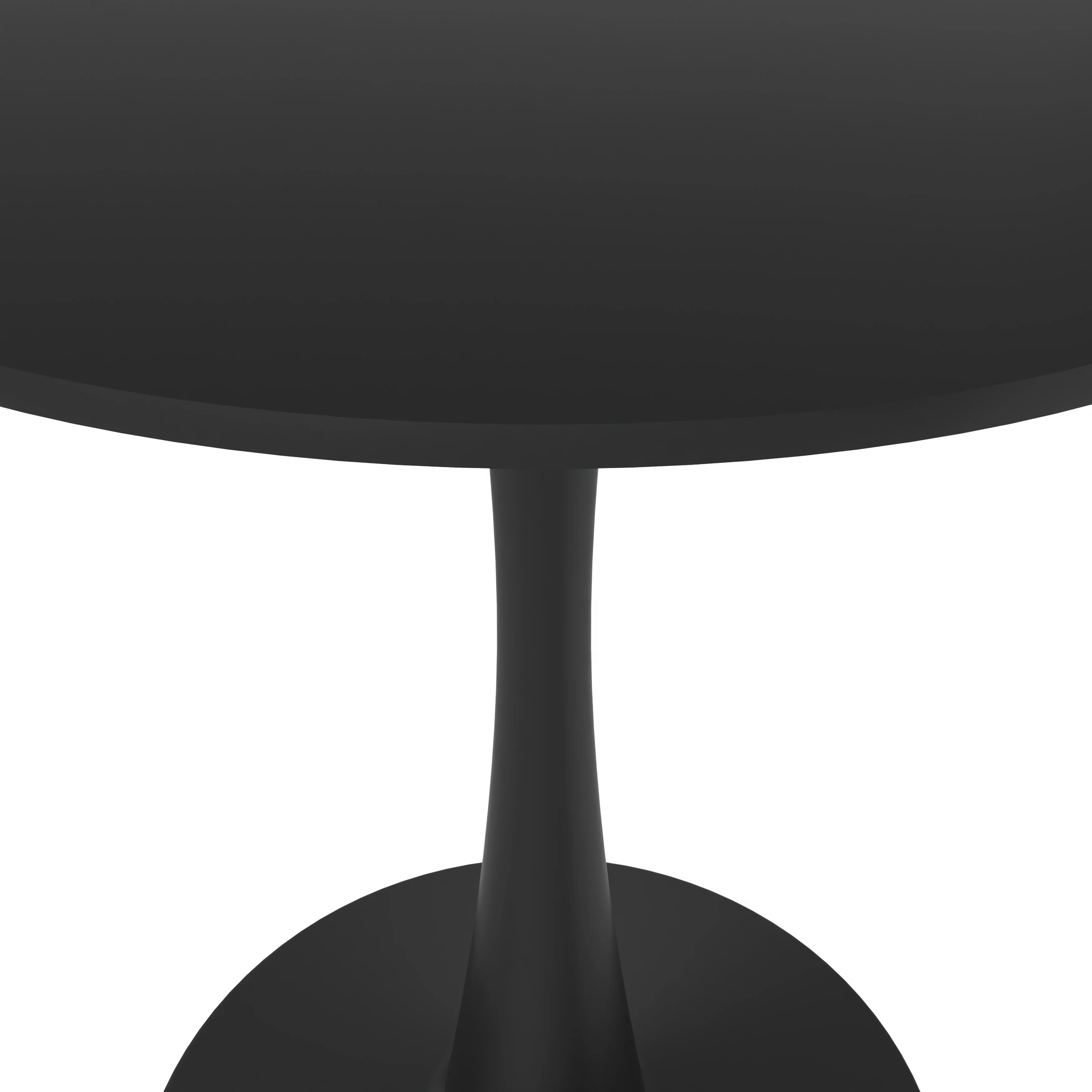 Leisyremod Bristol 24" Round Dining Table Black base with Black top