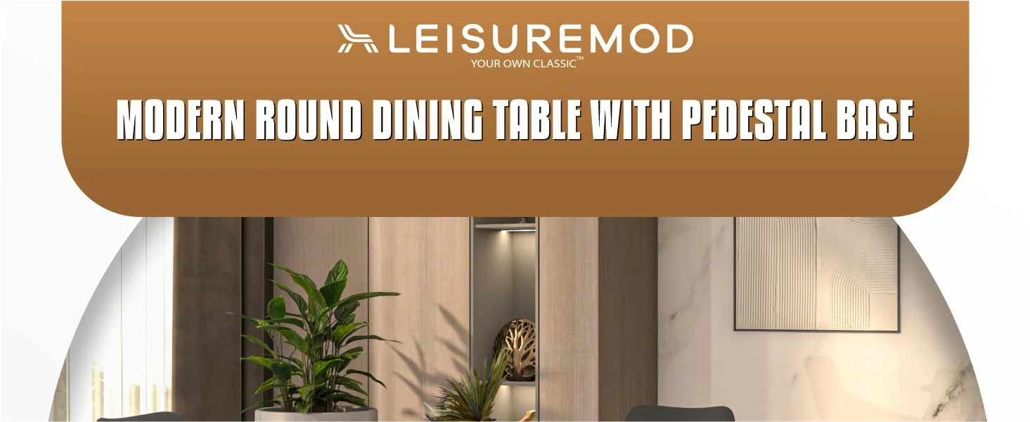 Bristol 24 round dining table Black base with Black Sintered stone Top