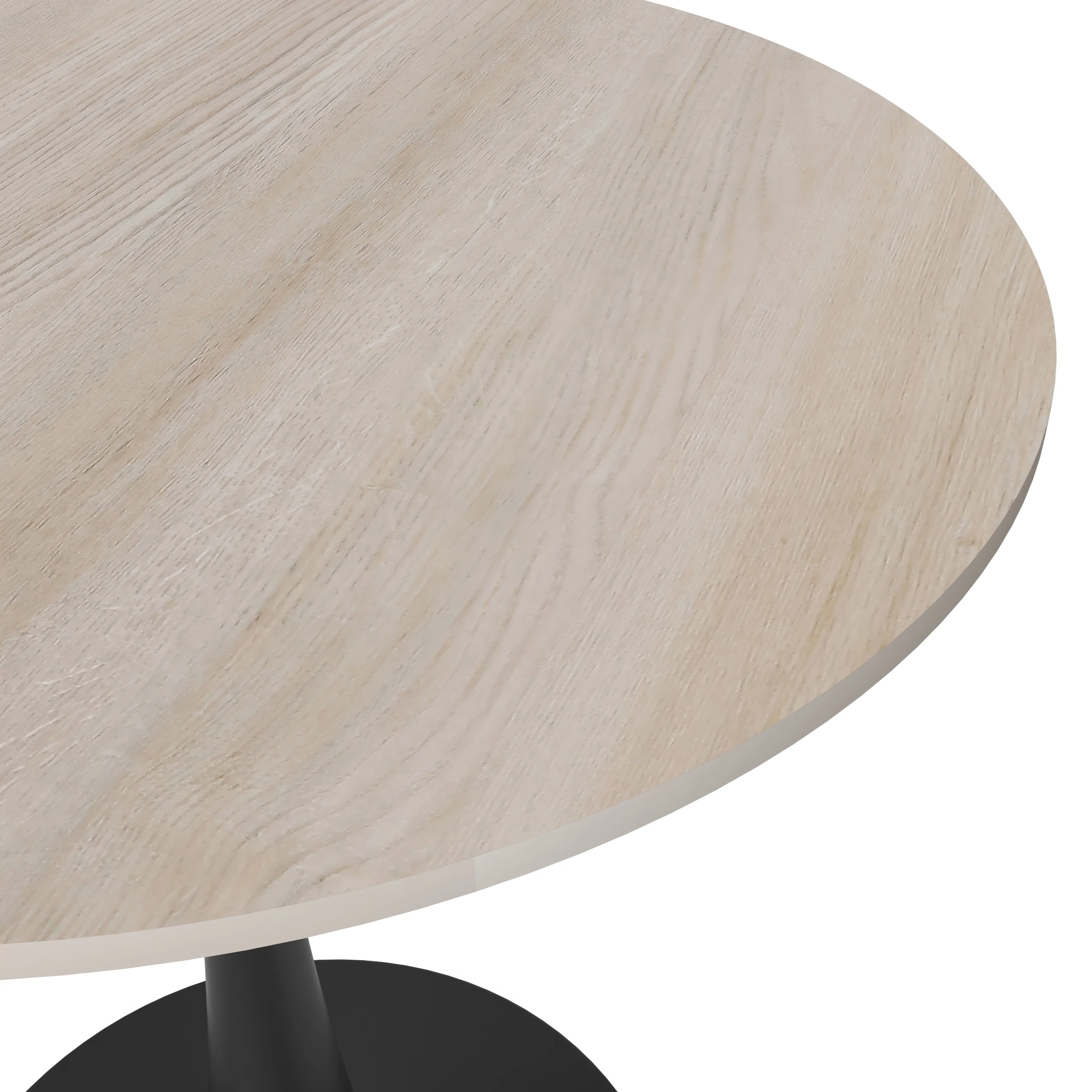 Bristol 24" round dining table Black base with marbled MDF top