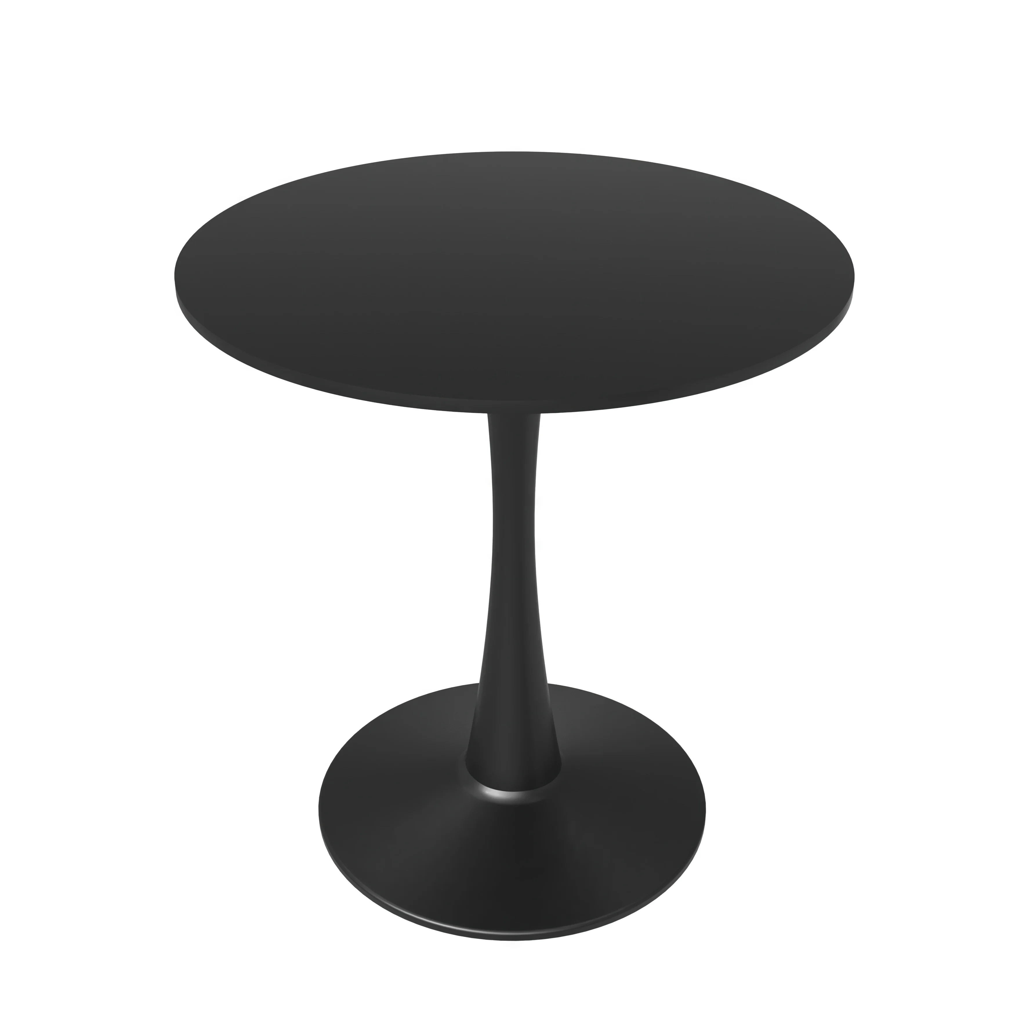 Leisyremod Bristol 27" Round Dining Table Black base with Black top