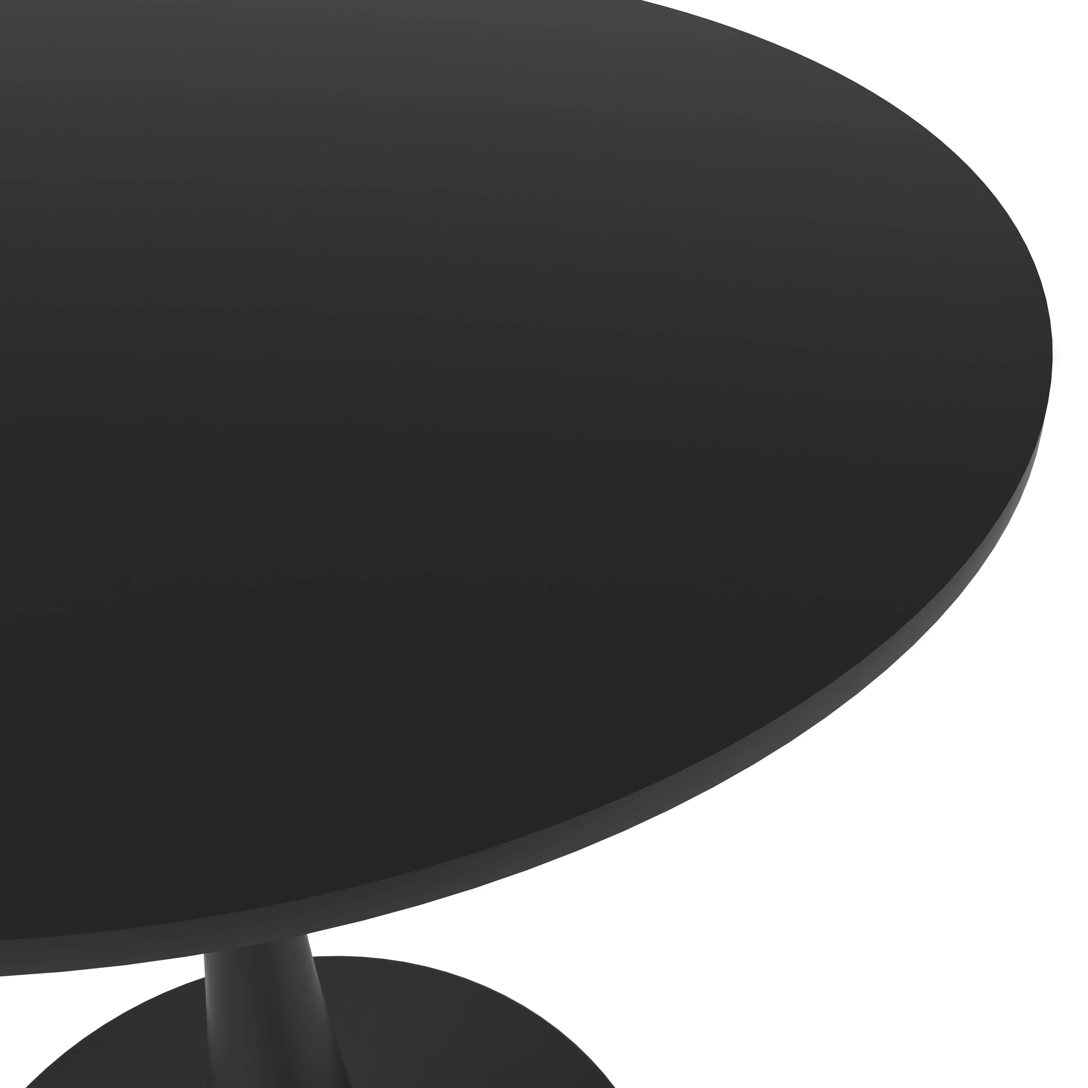 Leisyremod Bristol 27" Round Dining Table Black base with Black top