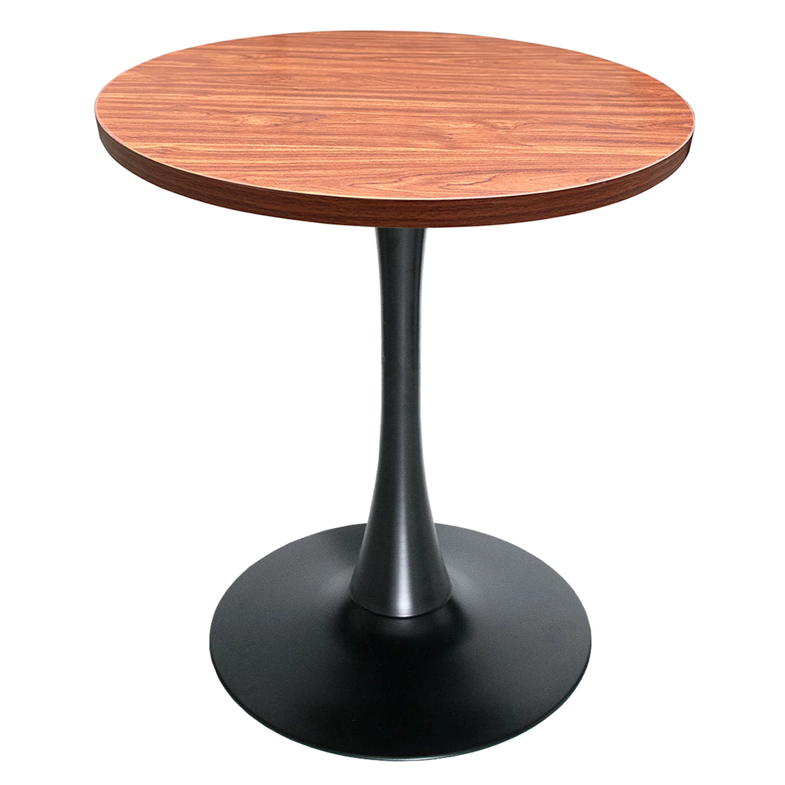 Bristol Dining table, Black Base with 27 Round Cognac Brown MDF top