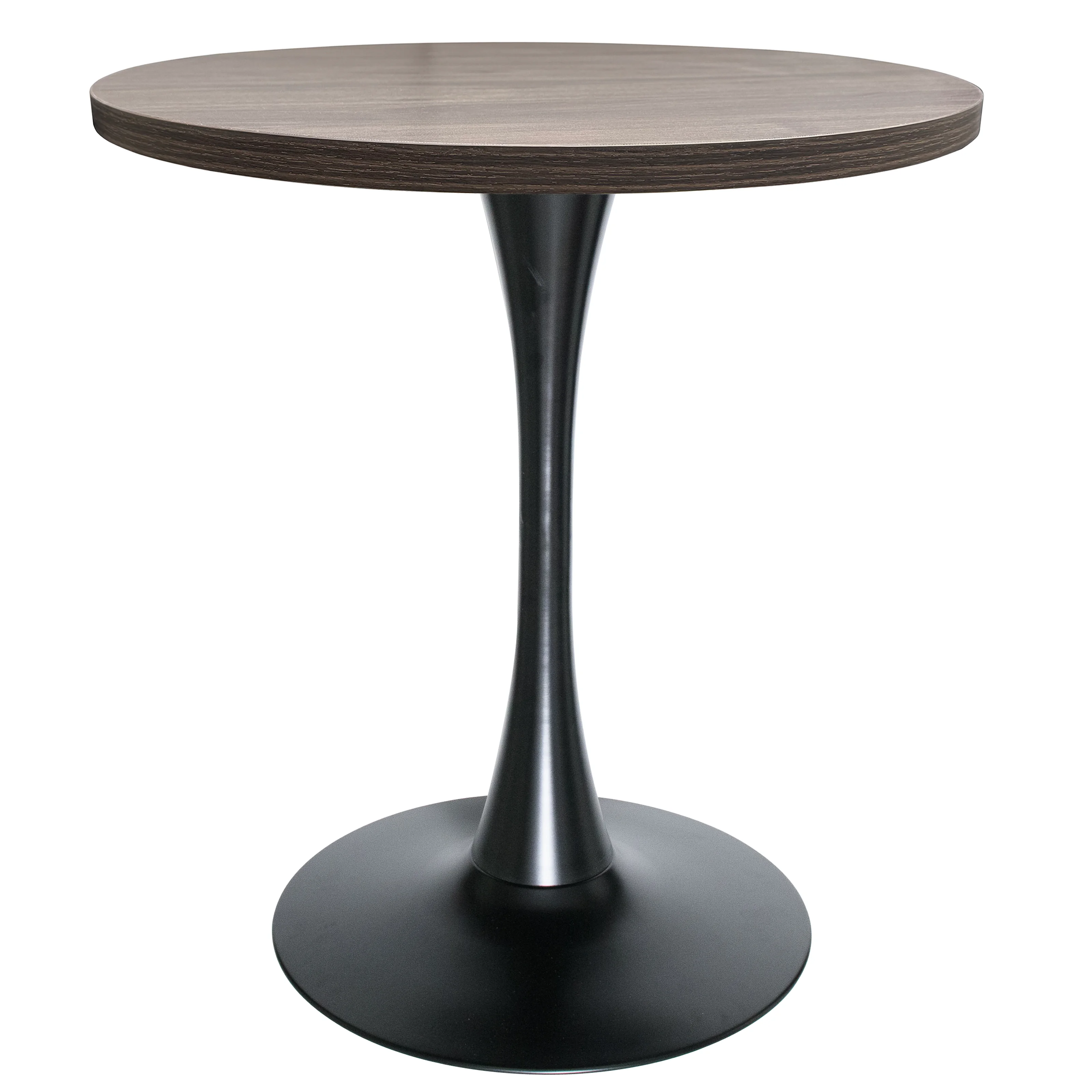 Bristol Dining table, Black Base with 27 Round Dark Walnut MDF top