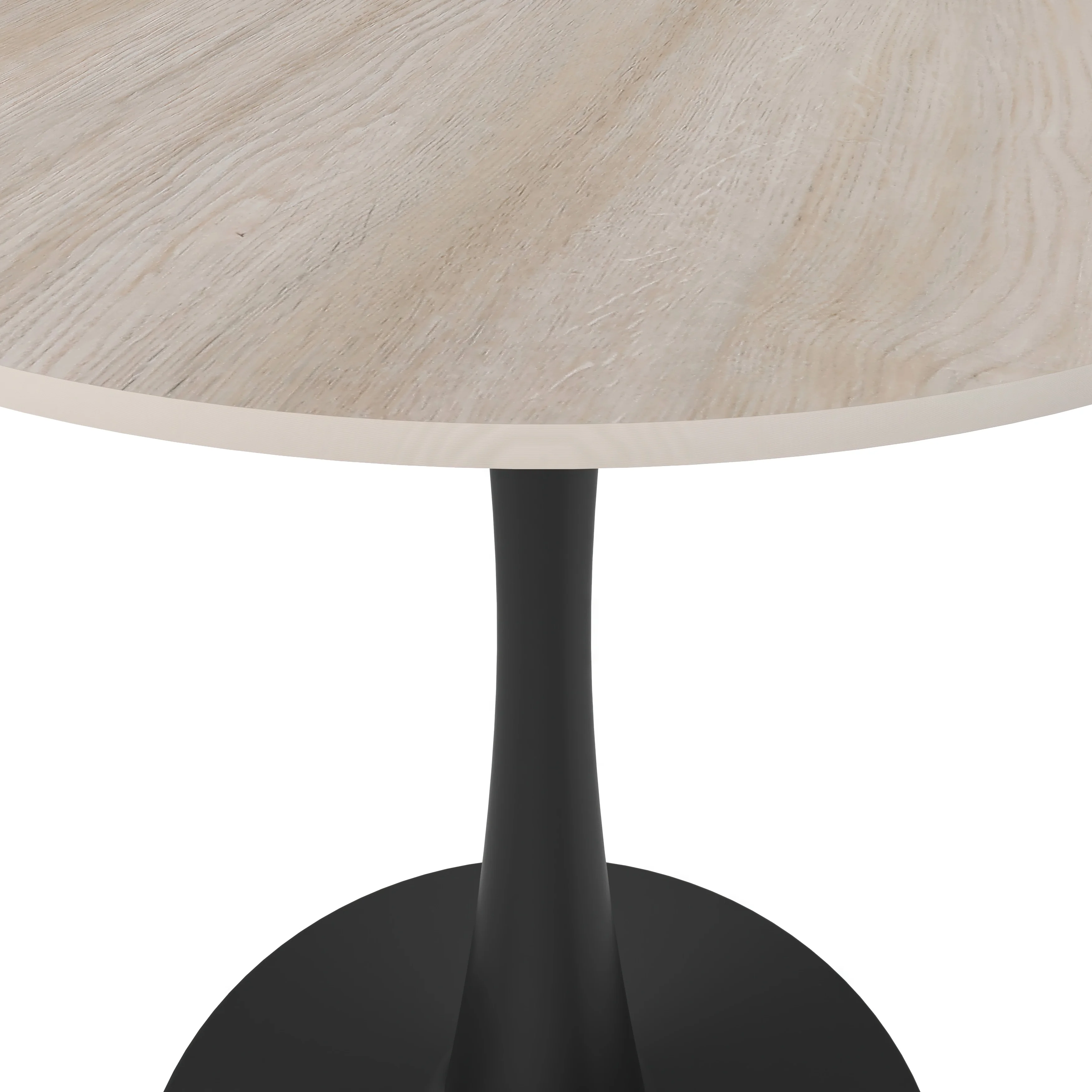 Bristol 27" round dining table Black base with marbled MDF top
