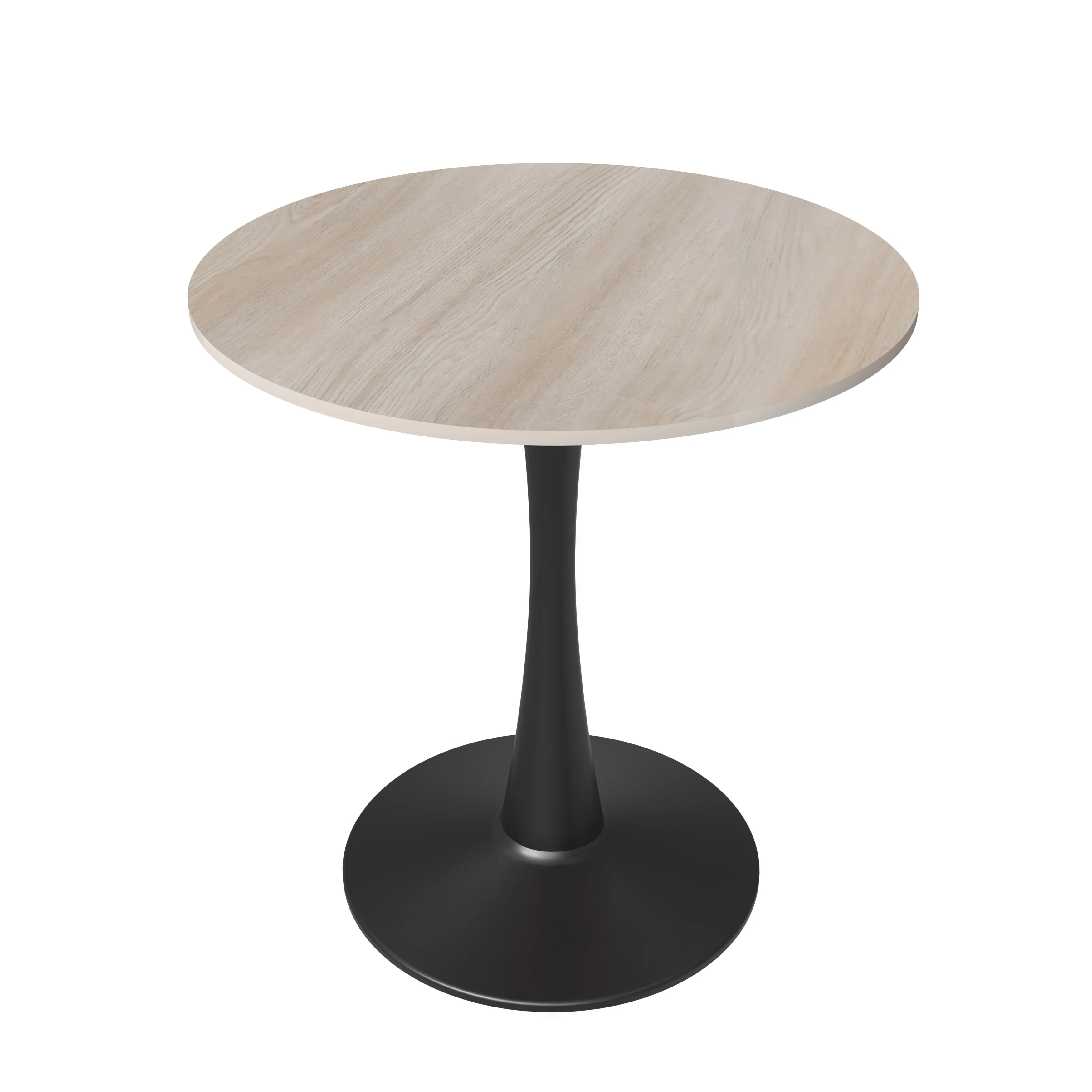 Bristol 27" round dining table Black base with marbled MDF top