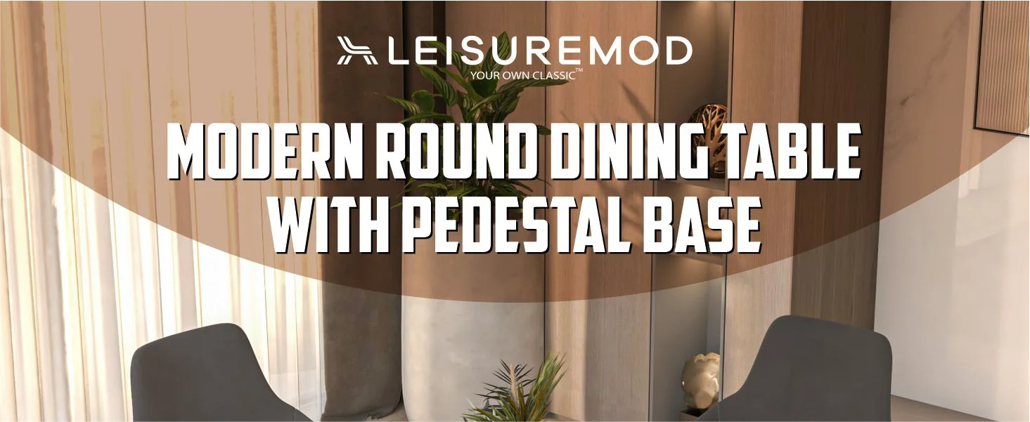 Bristol 31" round dining table Black base with Black Sintered stone Top