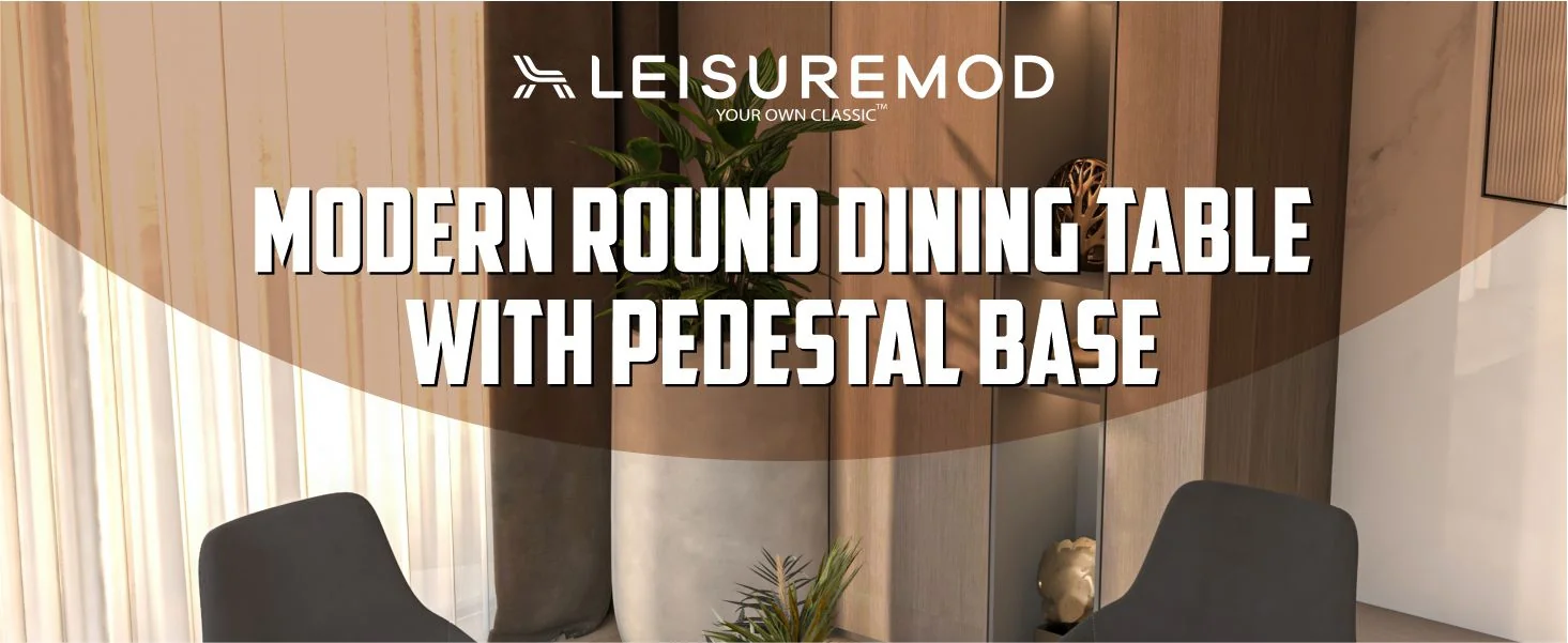 Bristol 31" round dining table Black base with White Sintered stone Top