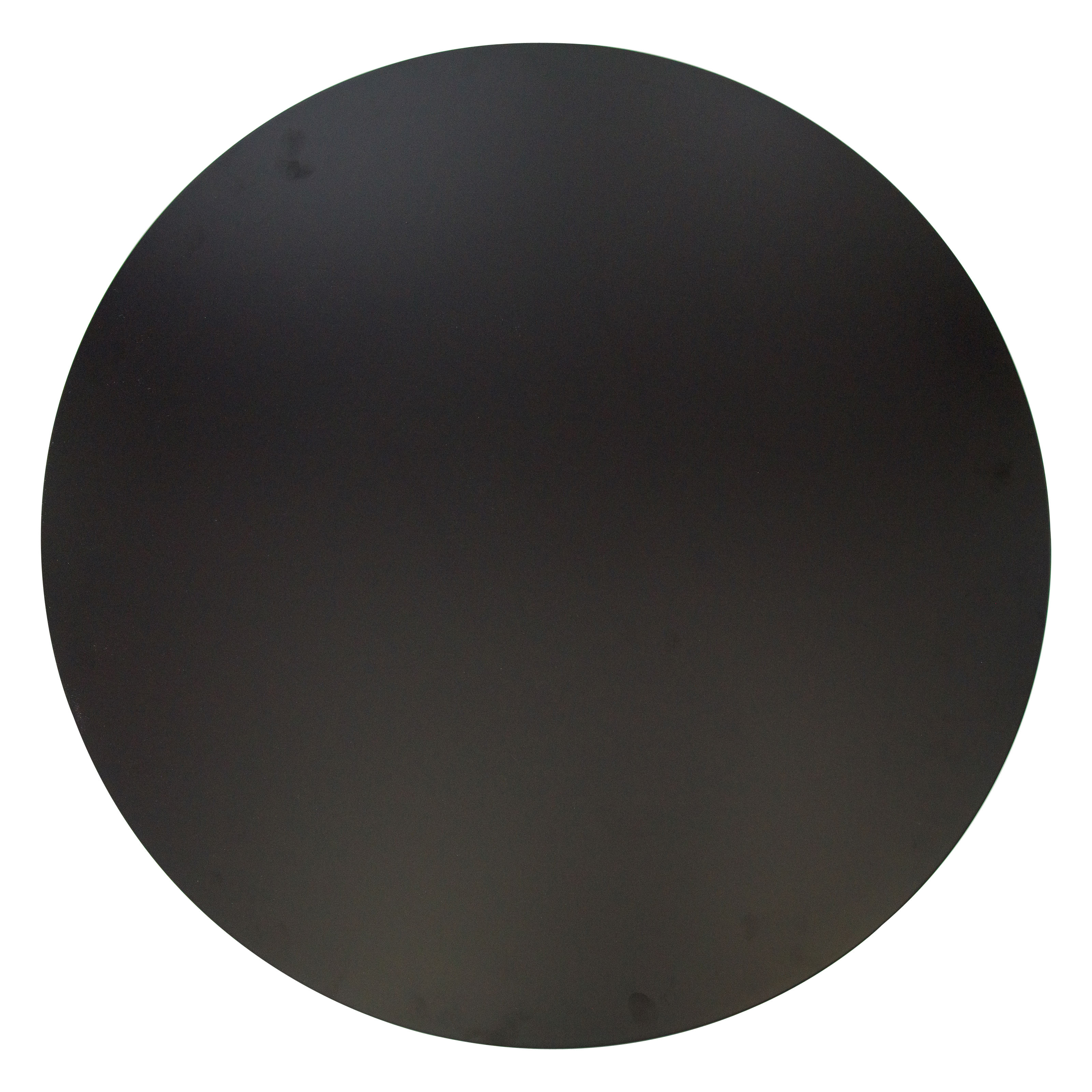 5-Piece Dining Set 35" Round Dining Table in Black Iron - 4 ABS Plastic Side Chair in Chrome - Clear