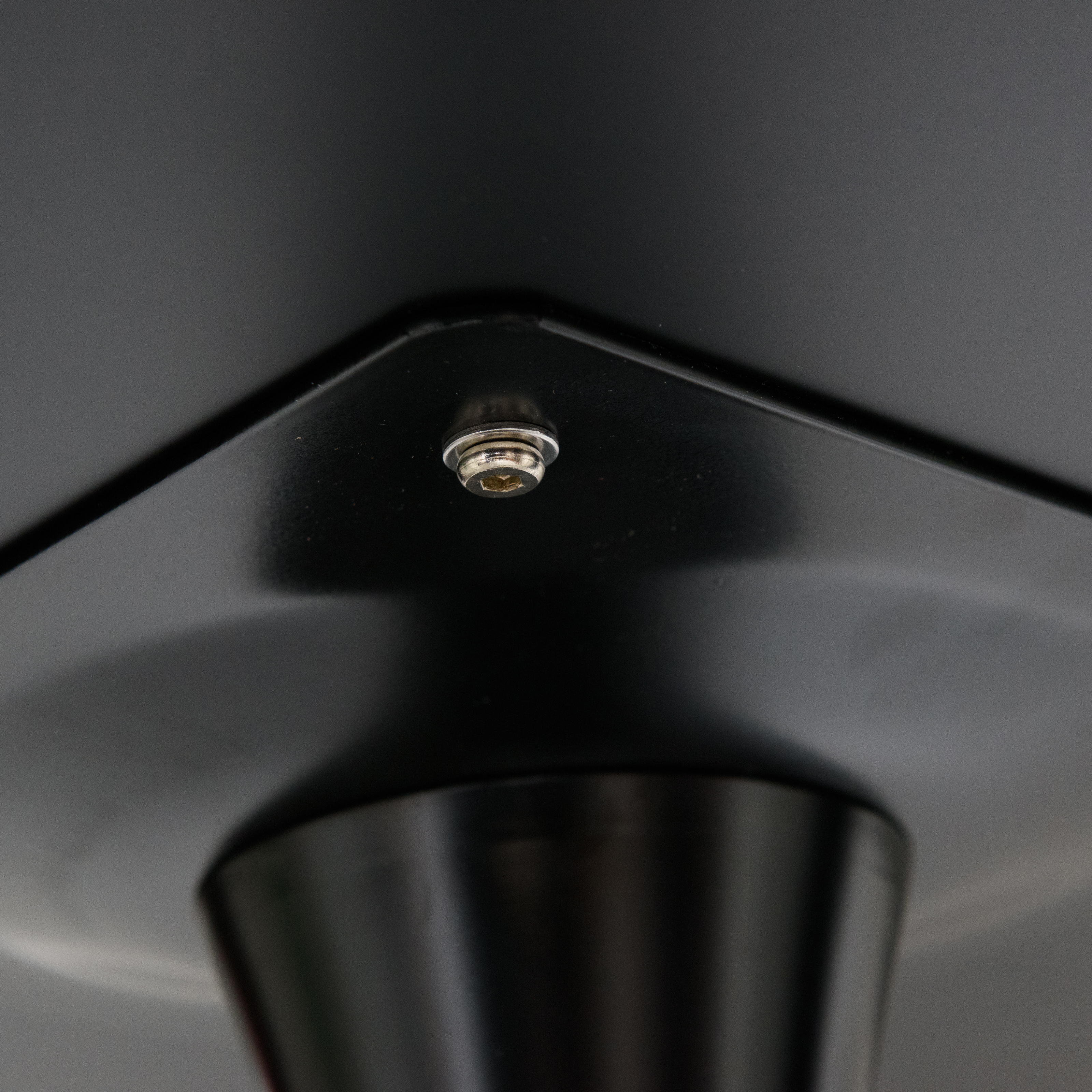 5-Piece Dining Set 35" Round Dining Table in Black Iron - 4 ABS Plastic Side Chair in Chrome - Clear