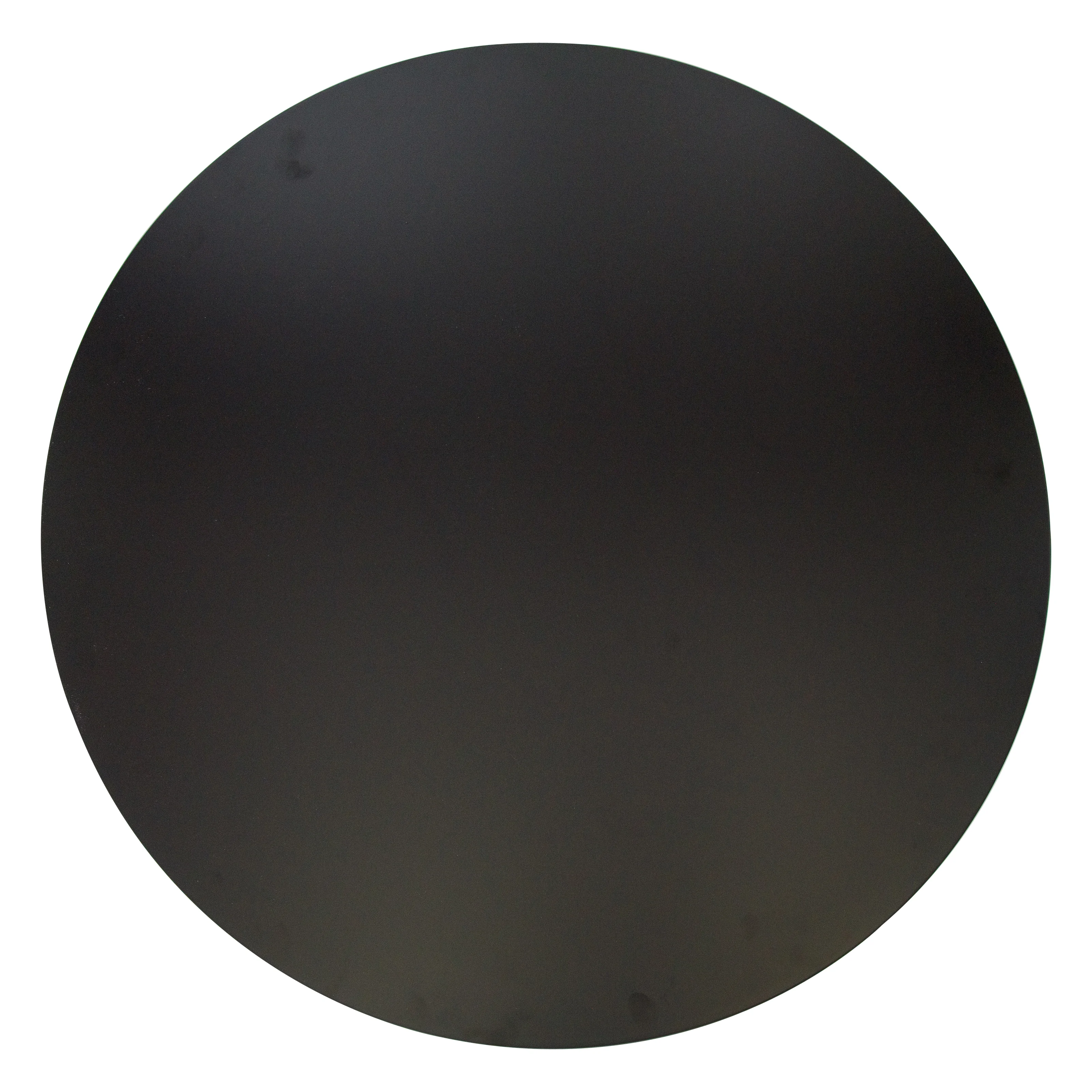 5-Piece Dining Set 35" Round Dining Table in Black Iron - 4 ABS Plastic Side Chair in Chrome - Transparent Black