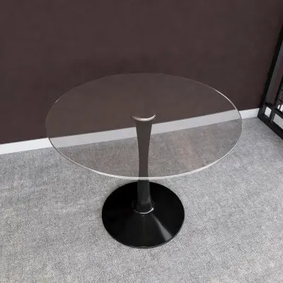 Bristol - Bistro Table Black Base with Glass top