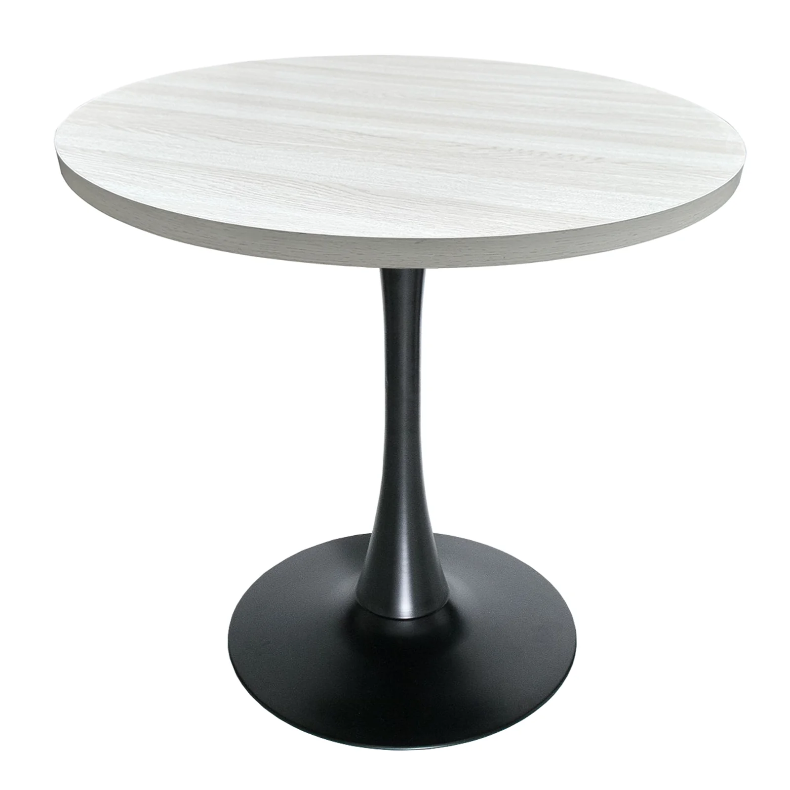 Bristol Dining table, Black Base with 36 Round Light Natural MDF top