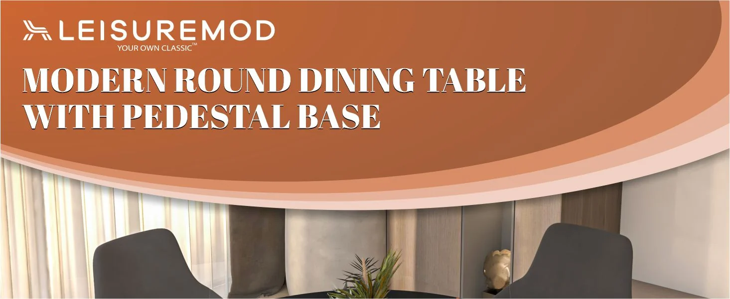 Bristol 40" round dining table Black base with Black Sintered stone Top