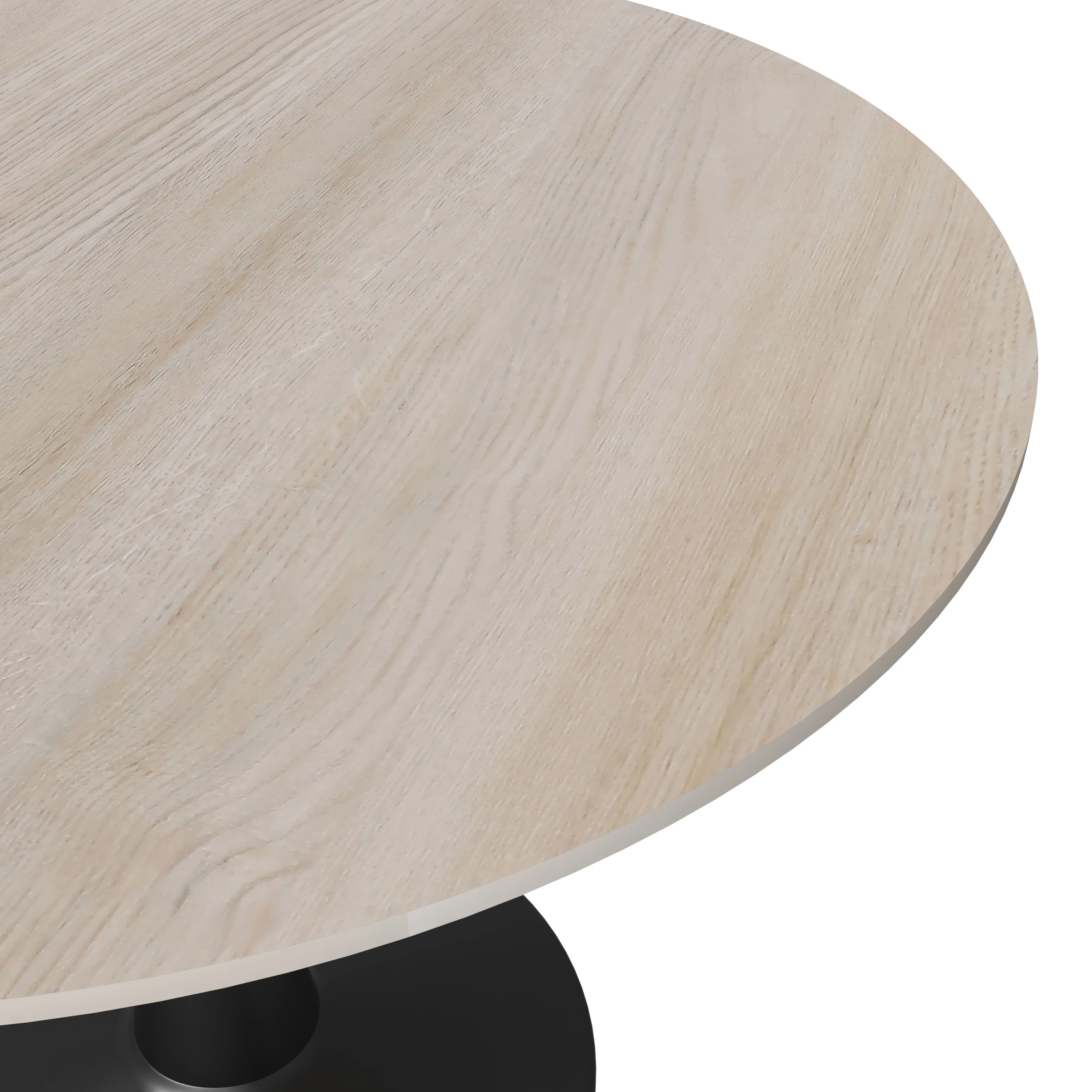 Bristol 40" round dining table Black base with marbled MDF top