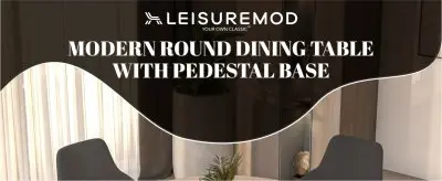 Bristol 40" round dining table Black base with marbled MDF top