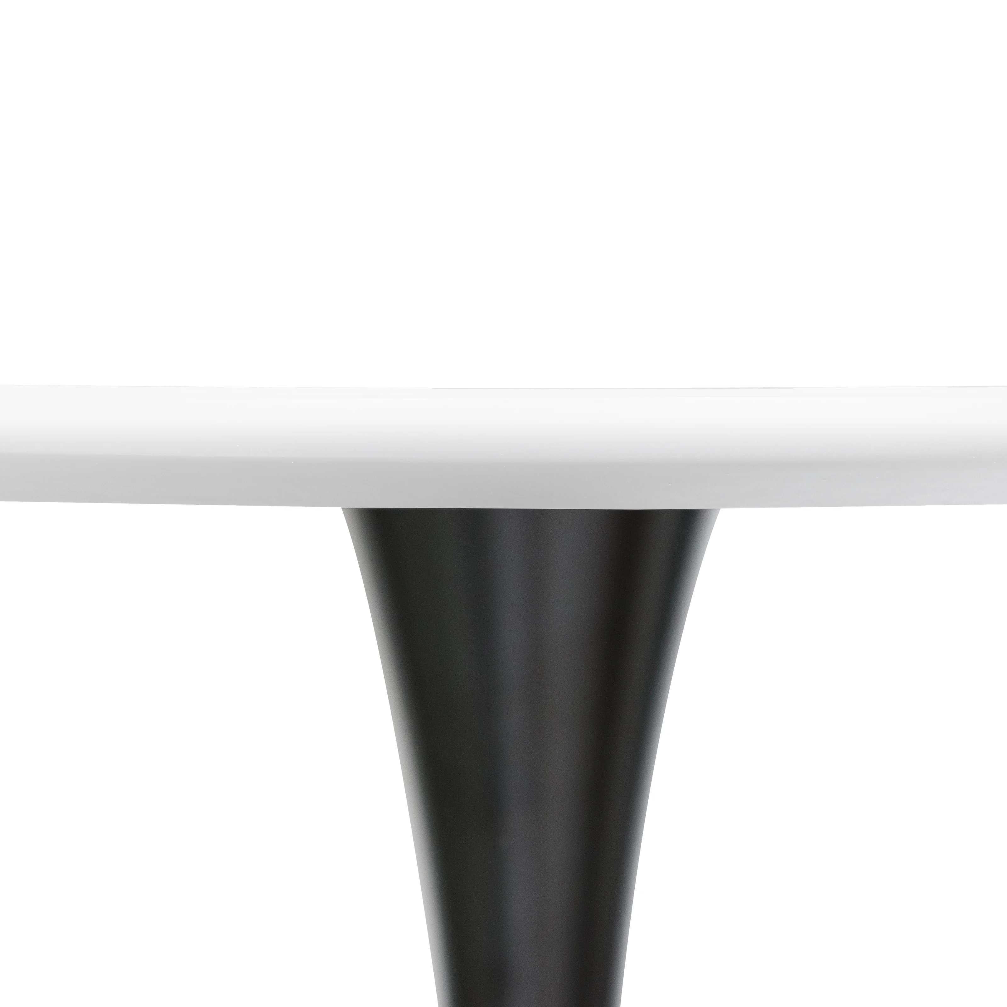 Bristol, 40" Round dining table in Black Base with White top