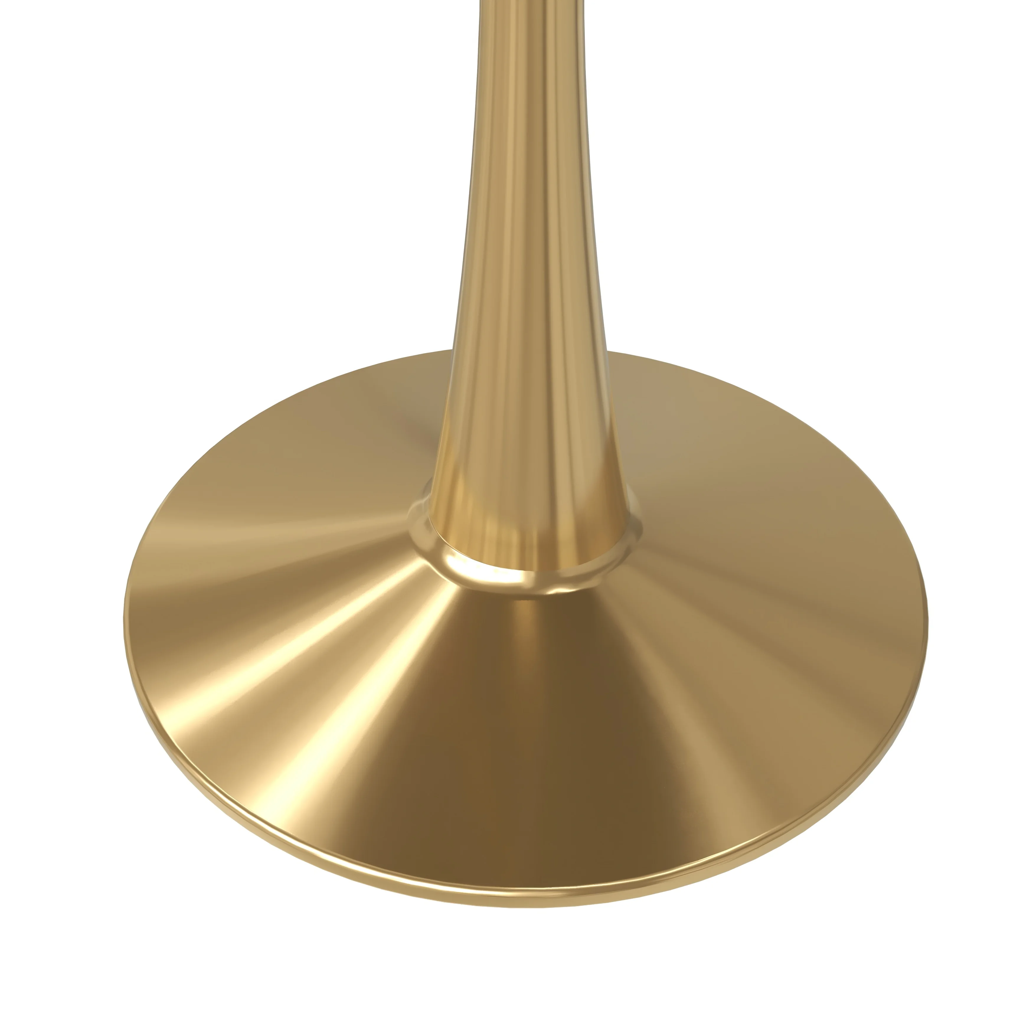 Bristol 24" round dining table Gold base with marbled MDF top