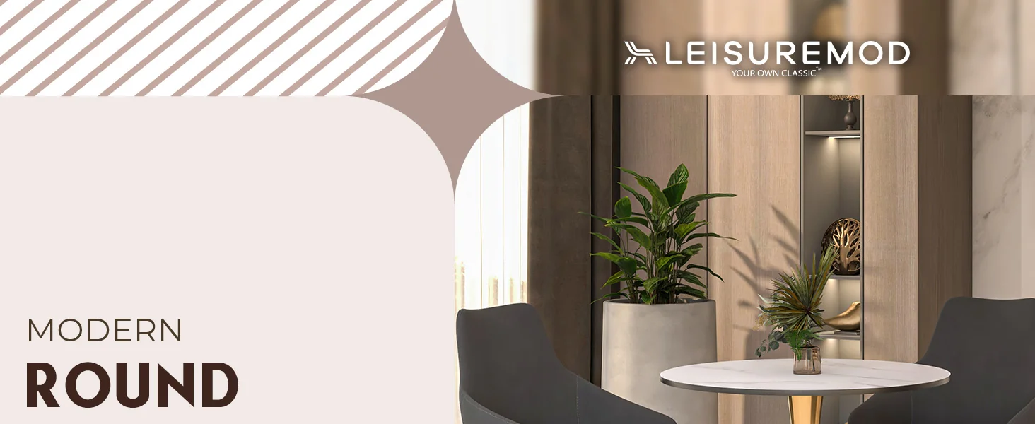 Bristol 24" round dining table Gold Base With White Top