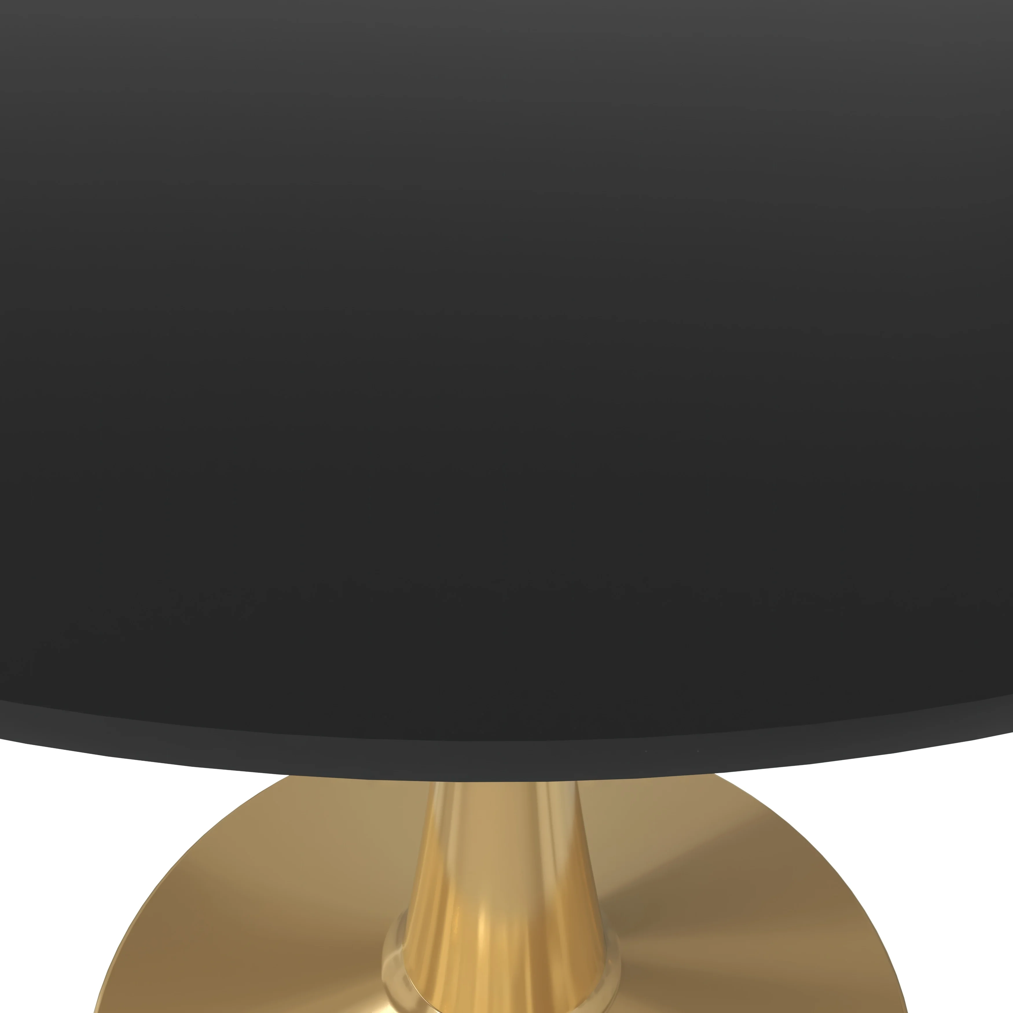 Bristol 40" round dining table Gold Base With Black Top
