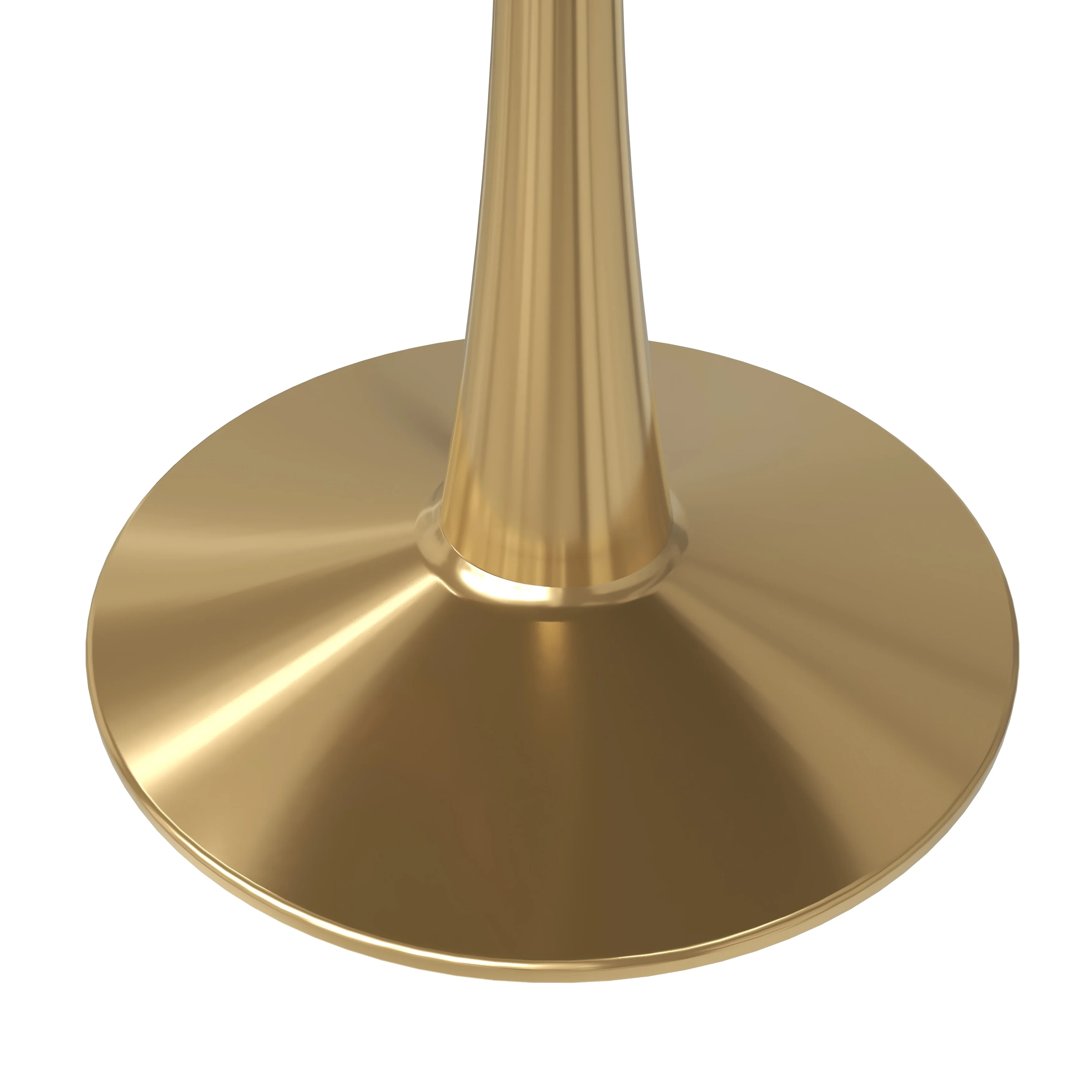 Bristol 40" round dining table Gold base with Black Sintered stone Top