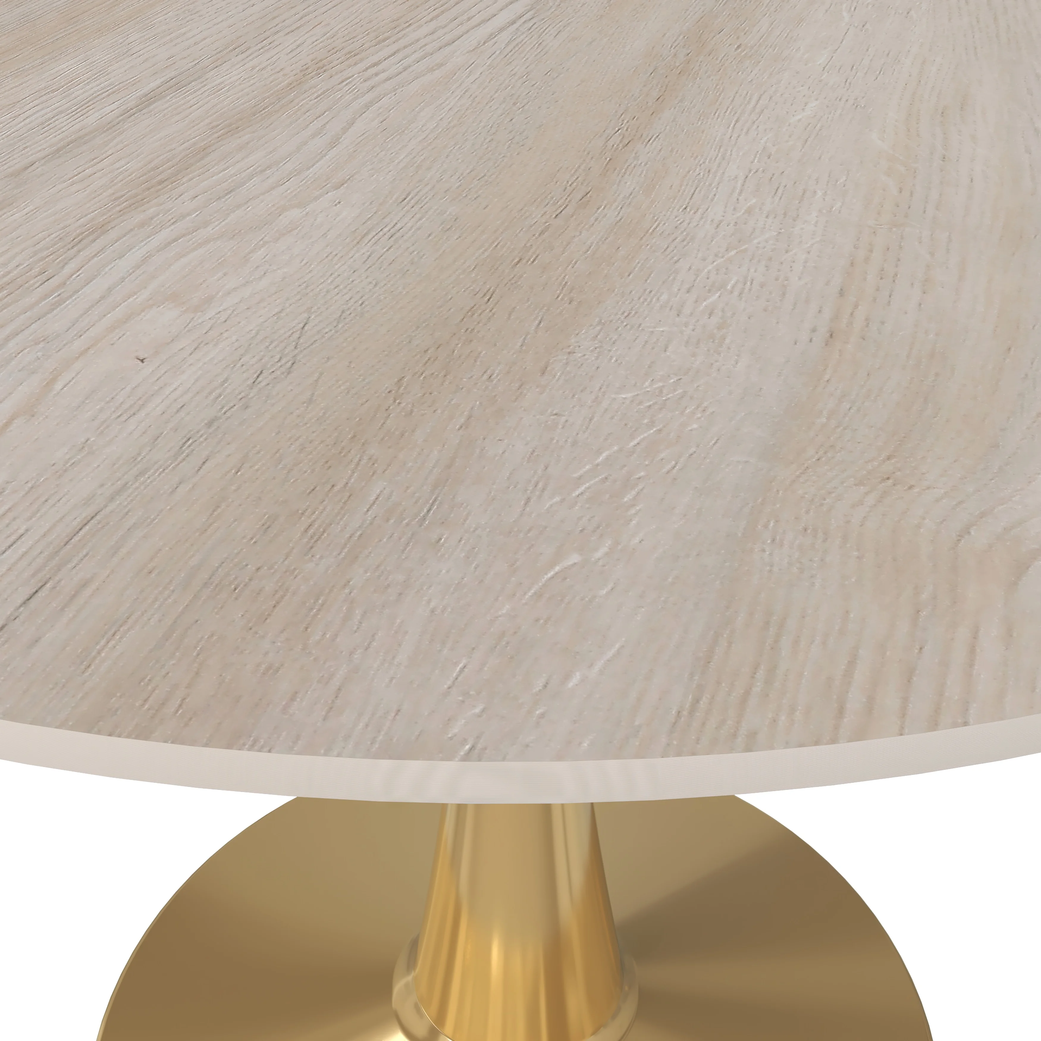 Bristol 40" round dining table Gold base with marbled MDF top